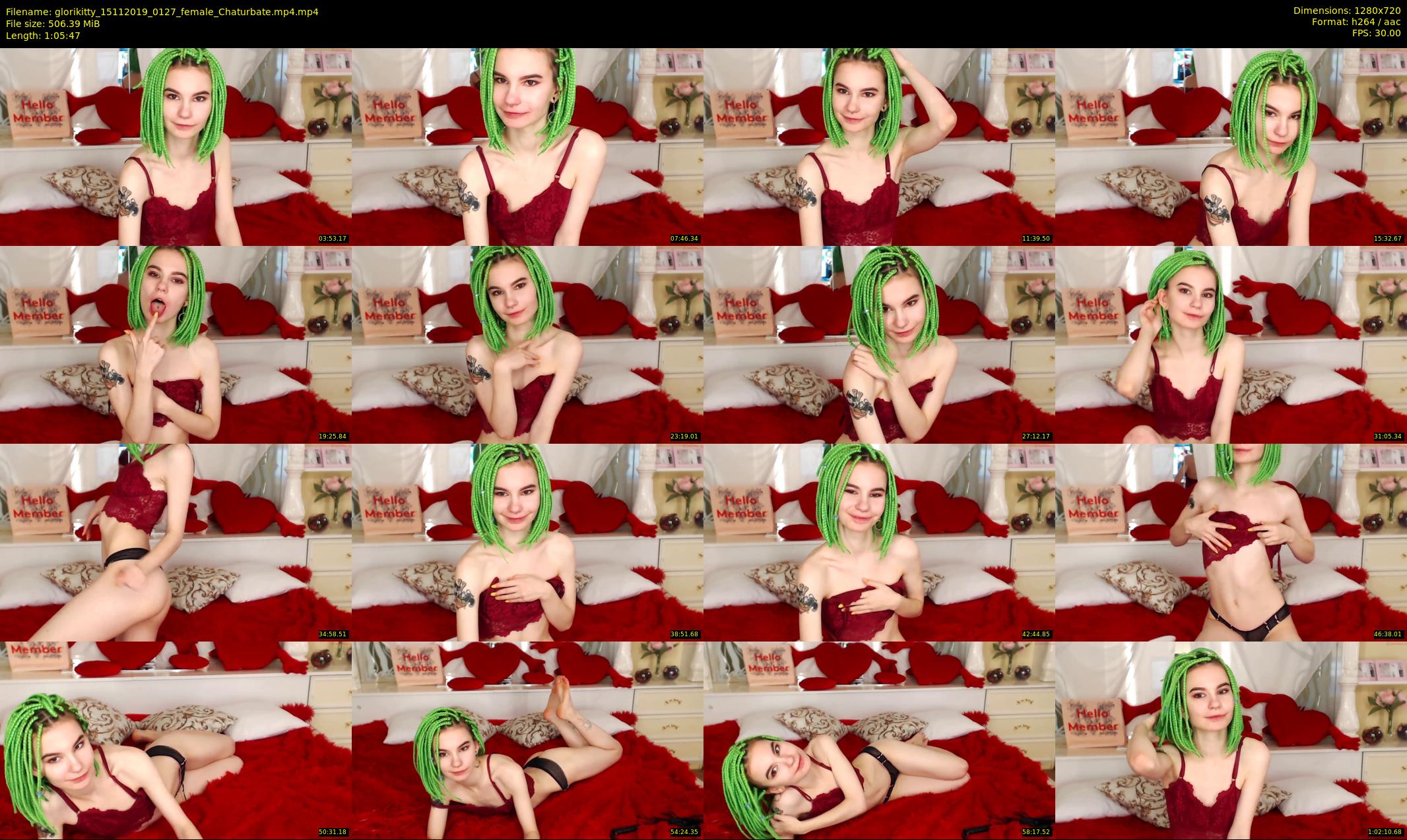 glorikitty — 66 minute Chaturbate female cam show recording, 720p, Nov 15, 2019