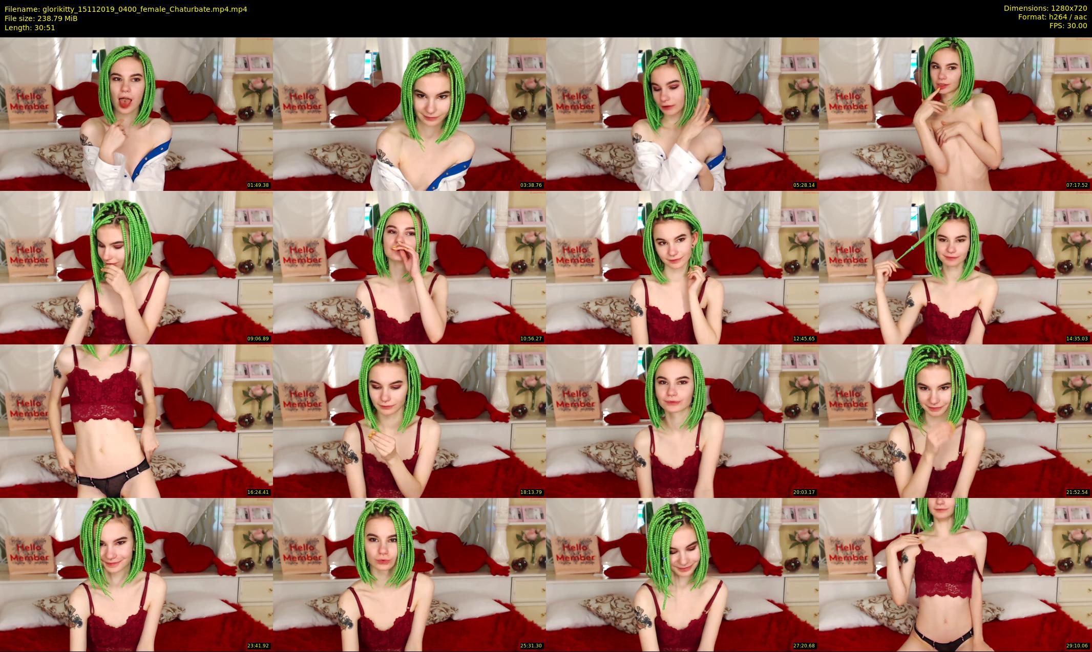 glorikitty — 31 minute Chaturbate female cam show recording, 720p, Nov 15, 2019
