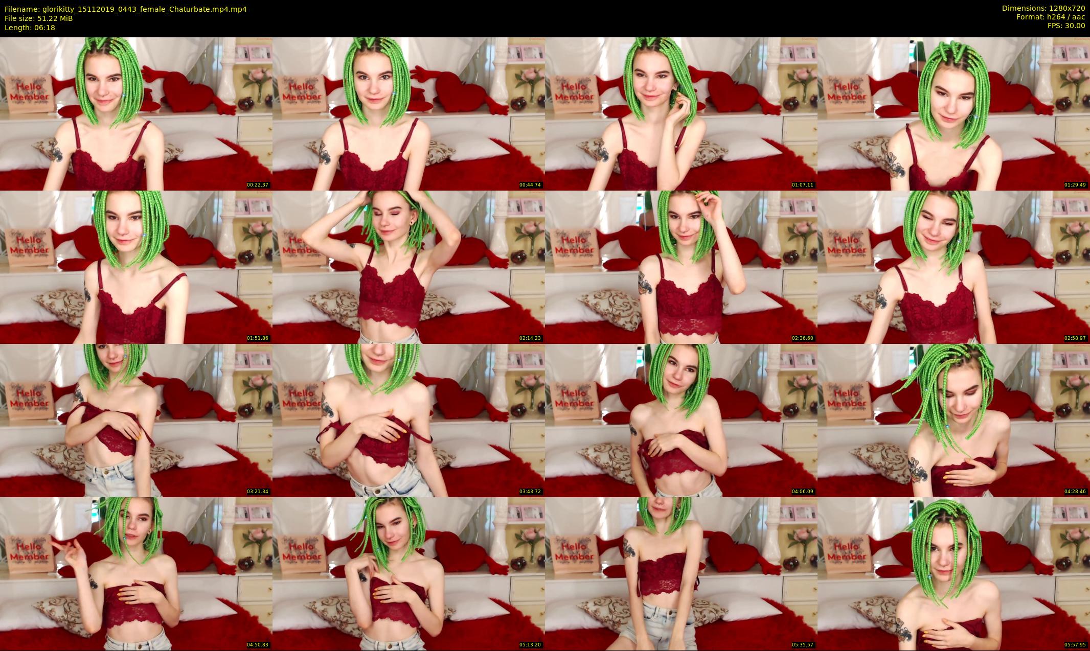 glorikitty — 7 minute Chaturbate female cam show recording, 720p, Nov 15, 2019