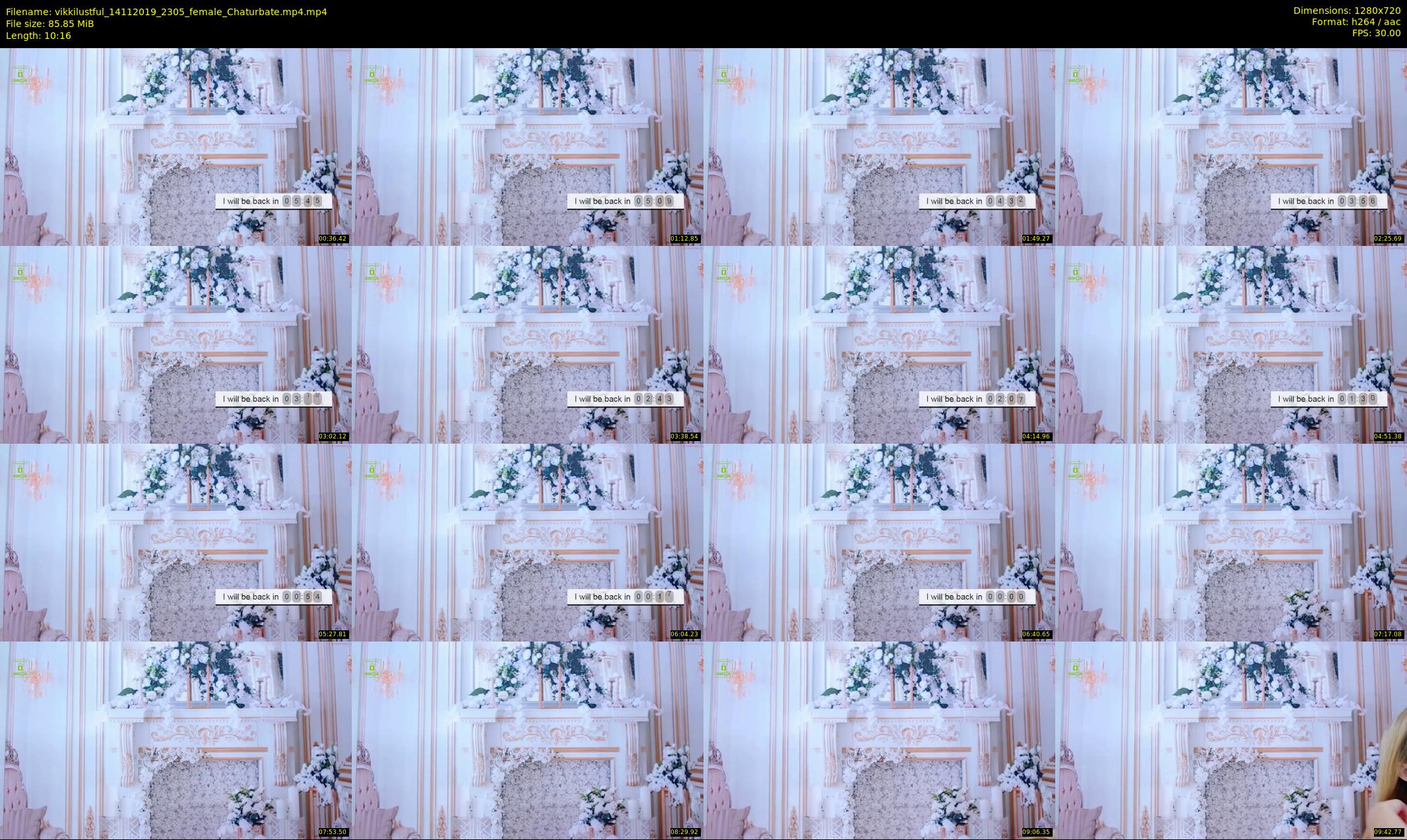 vikkilustful — 11 minute Chaturbate female cam show recording, 720p, Nov 14, 2019