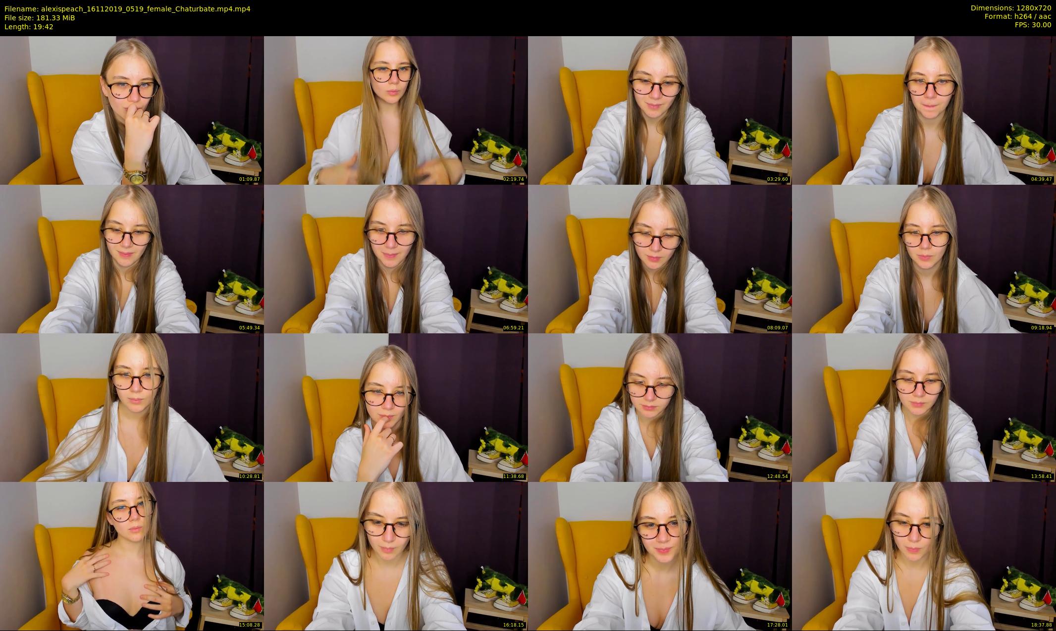 alexispeach — 20 minute Chaturbate female cam show recording, 720p, Nov 16, 2019