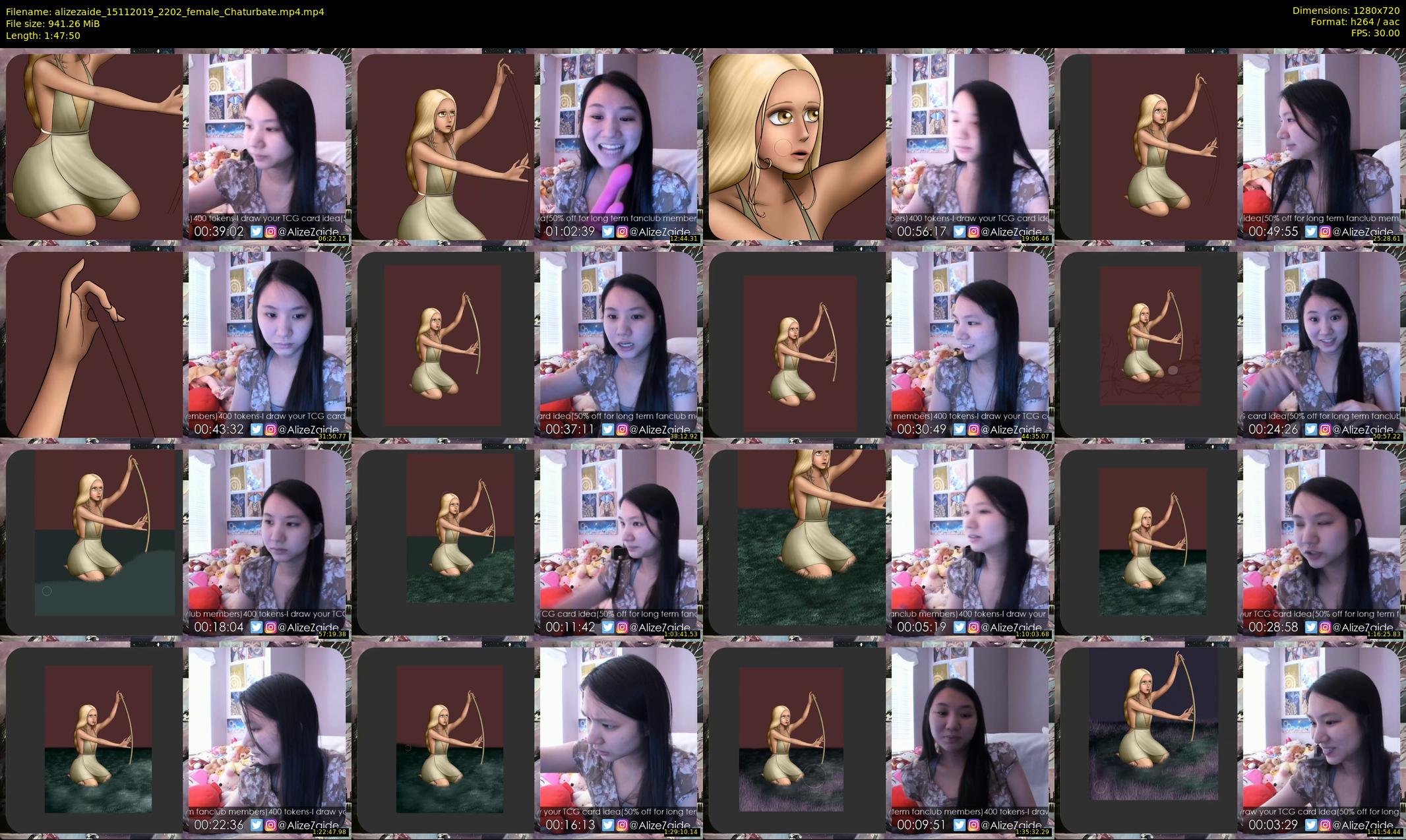 alizezaide — 108 minute Chaturbate female cam show recording, 720p, Nov 15, 2019