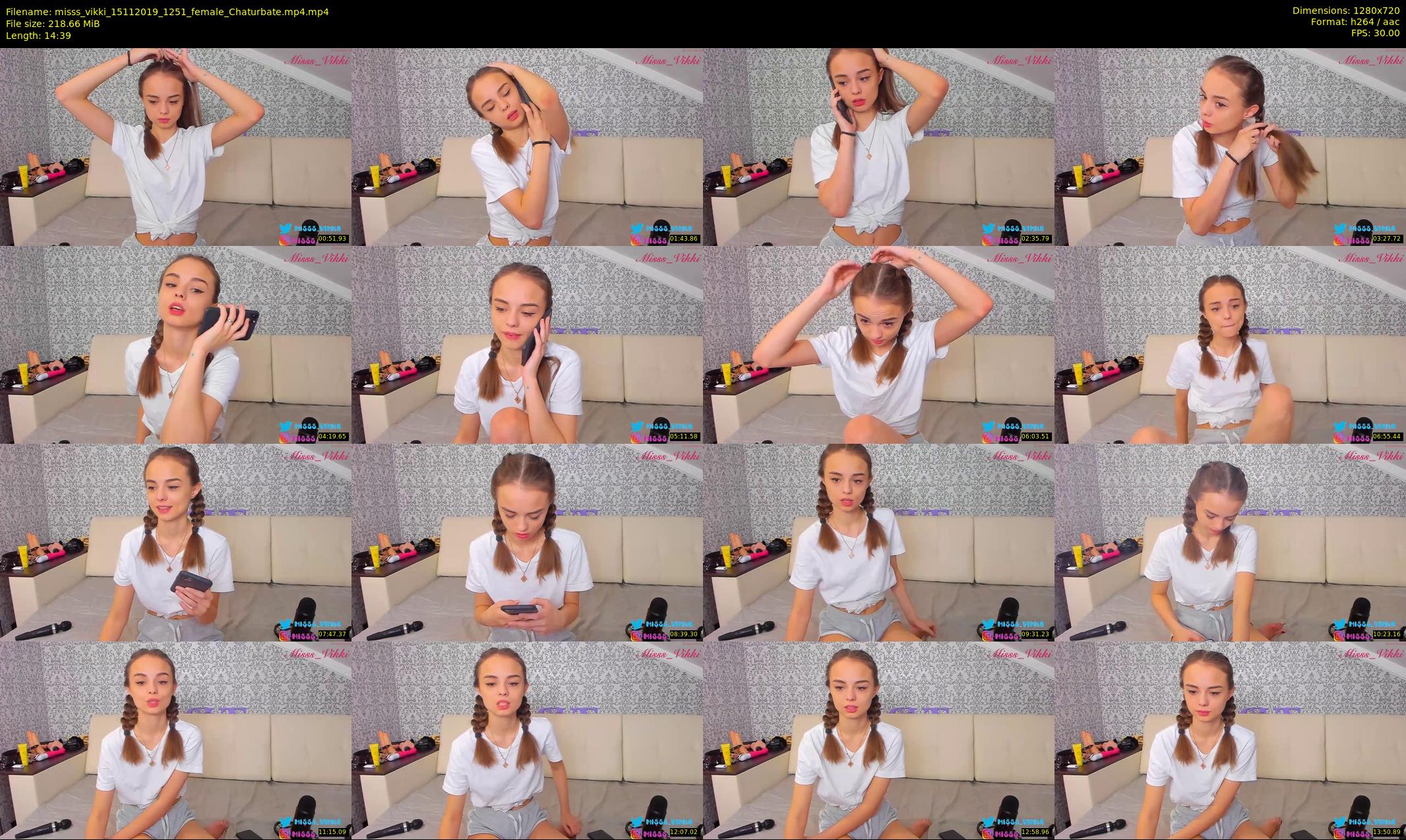 misss_vikki — 15 minute Chaturbate female cam show recording, 720p, Nov 15, 2019