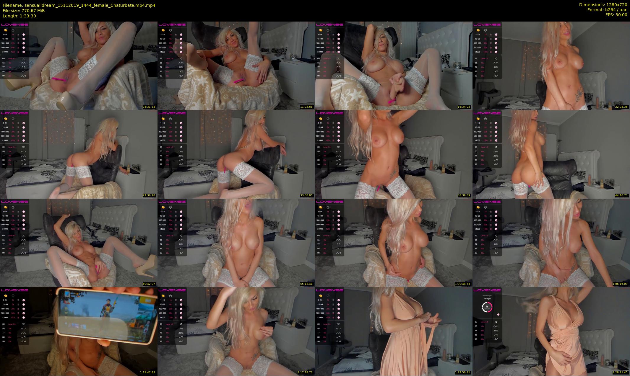 sensualldream — 94 minute Chaturbate female cam show recording, 720p, Nov 15, 2019
