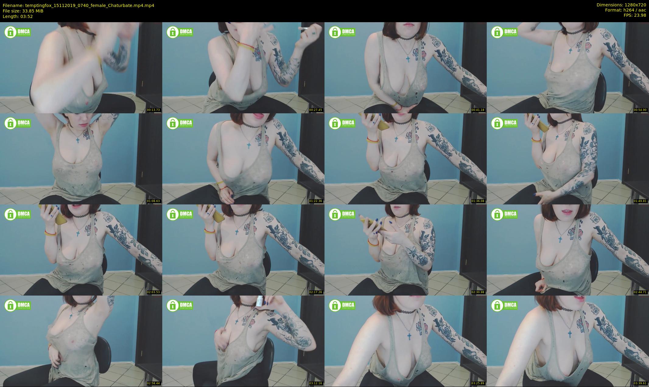 temptingfox — 4 minute Chaturbate female cam show recording, 720p, Nov 15, 2019