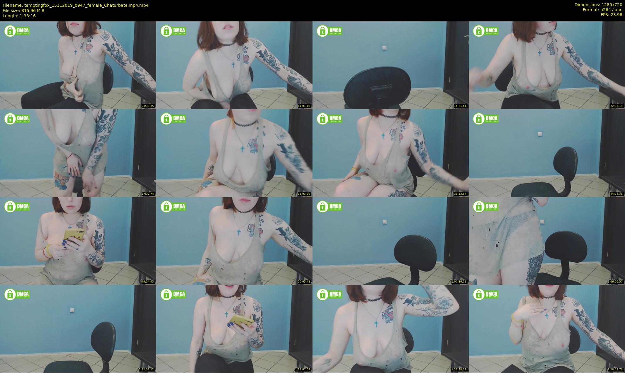 temptingfox — 94 minute Chaturbate female cam show recording, 720p, Nov 15, 2019