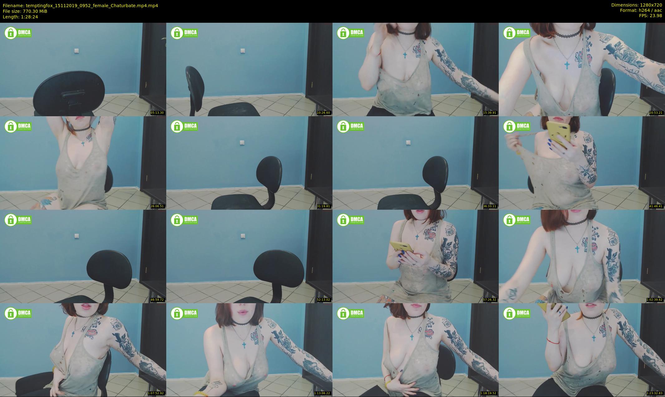 temptingfox — 89 minute Chaturbate female cam show recording, 720p, Nov 15, 2019