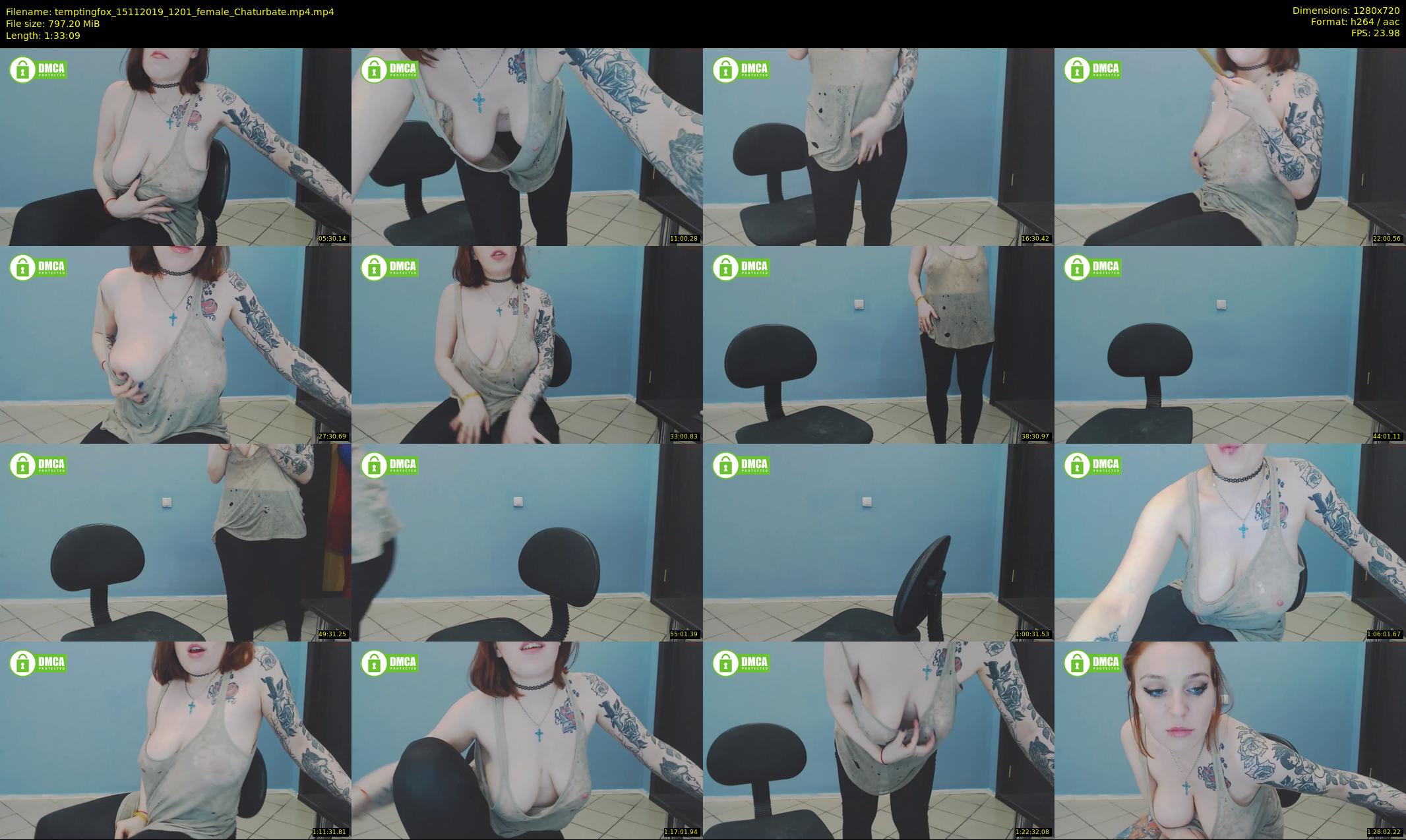 temptingfox — 94 minute Chaturbate female cam show recording, 720p, Nov 15, 2019