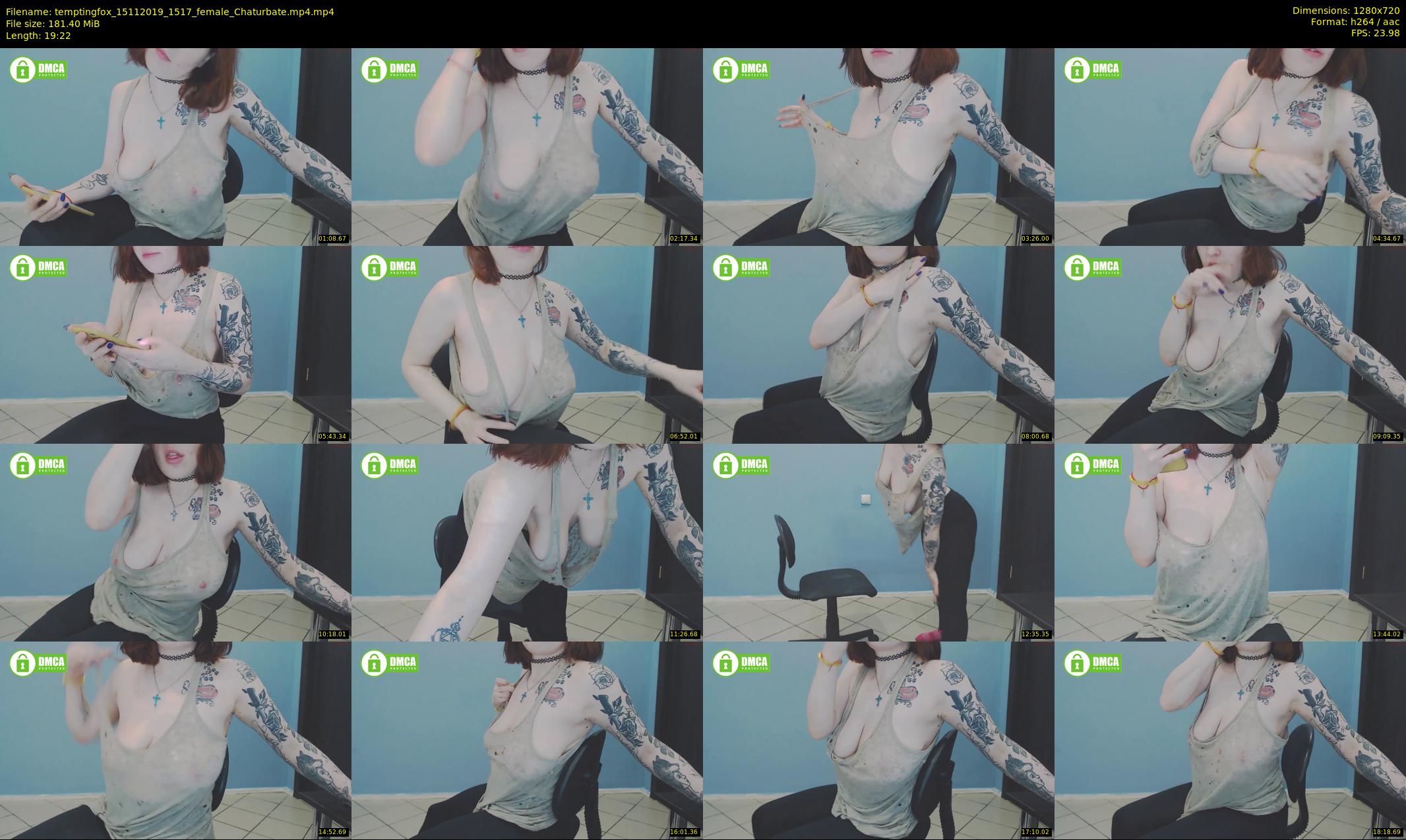 temptingfox — 20 minute Chaturbate female cam show recording, 720p, Nov 15, 2019