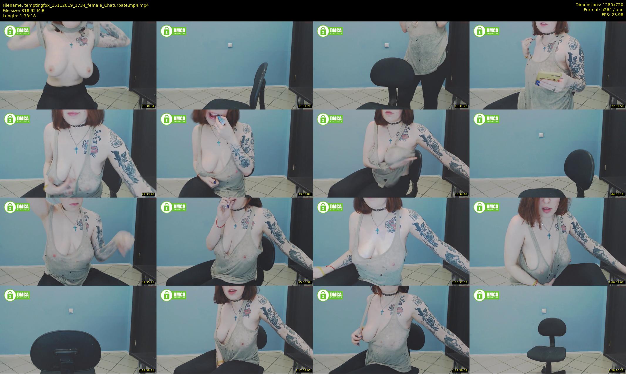 temptingfox — 94 minute Chaturbate female cam show recording, 720p, Nov 15, 2019