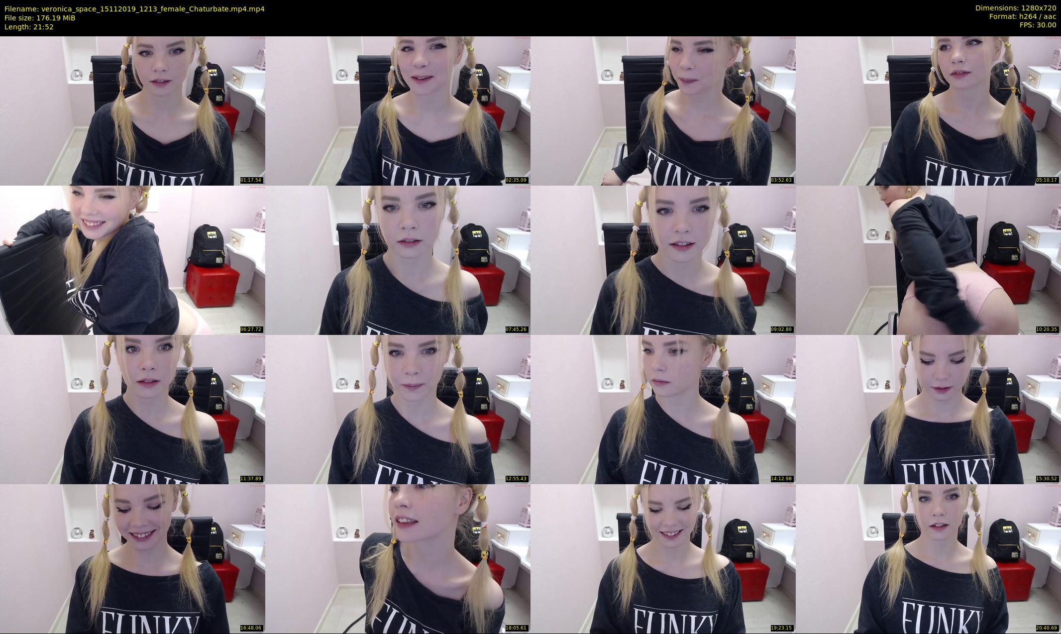 veronica_space — 22 minute Chaturbate female cam show recording, 720p, Nov 15, 2019