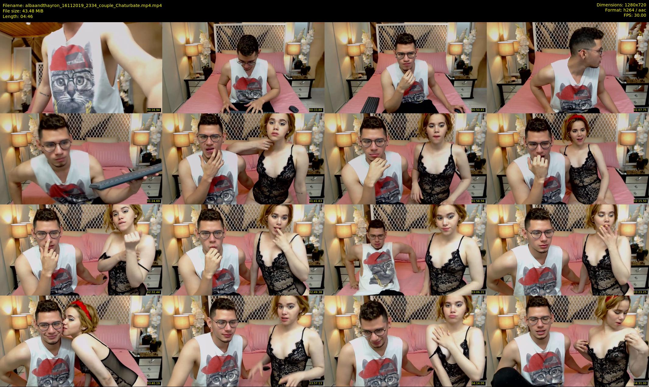 albaandthayron — 5 minute Chaturbate couple cam show recording, 720p, Nov 16, 2019