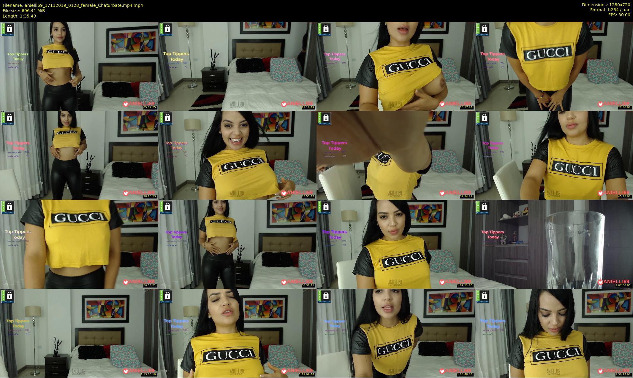 anielli69 — 96 minute Chaturbate female cam show recording, 720p, Nov 17, 2019