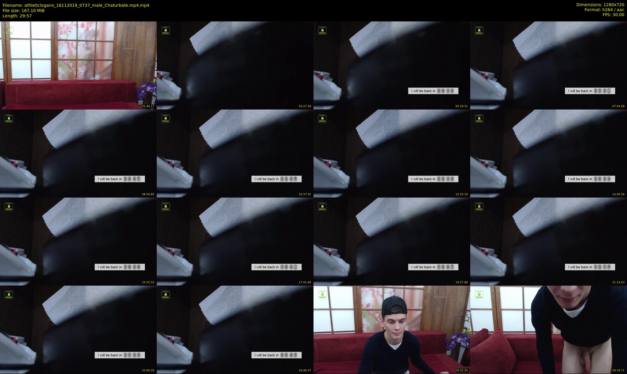 athleticloganx — 30 minute Chaturbate male cam show recording, 720p, Nov 16, 2019