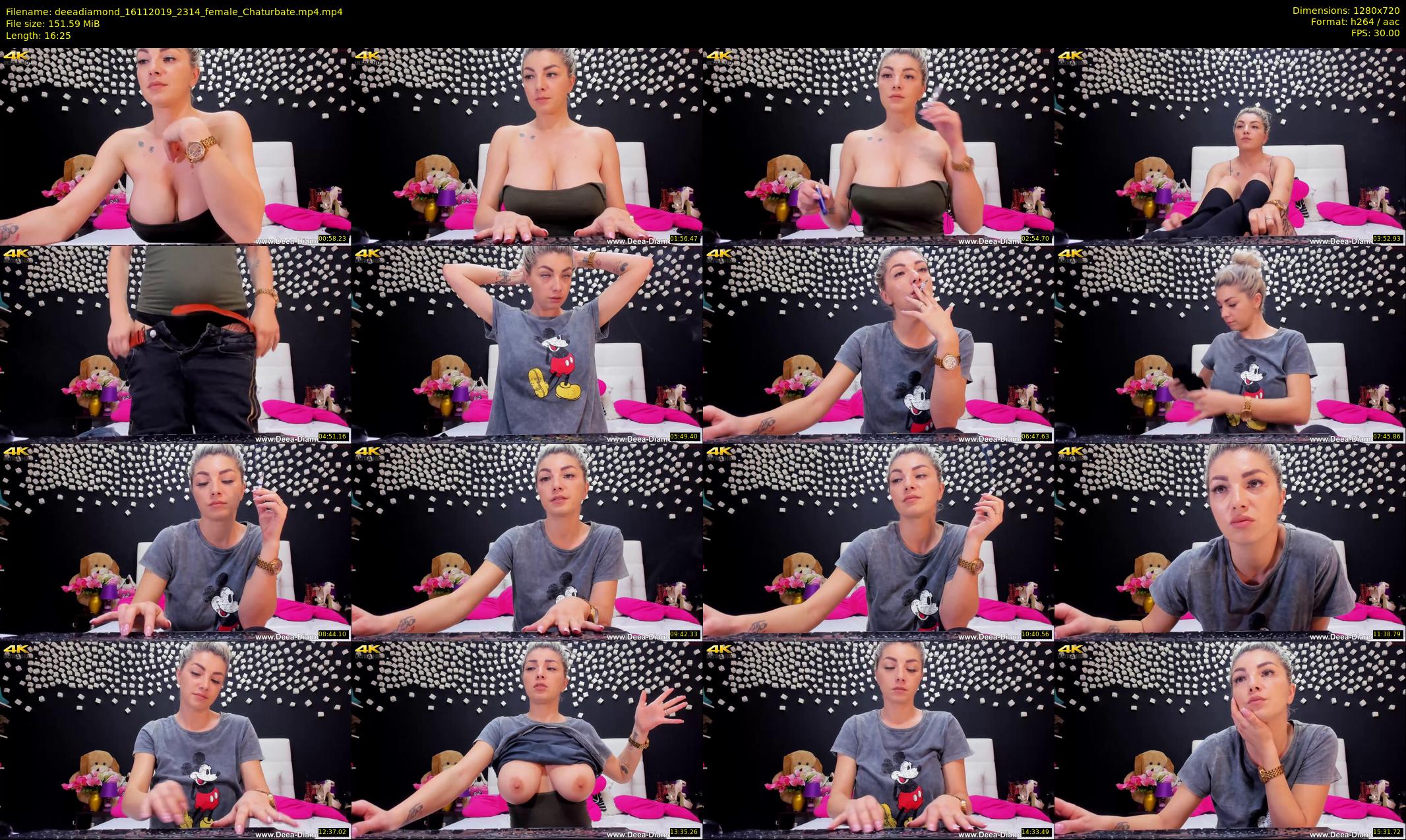 deeadiamond — 17 minute Chaturbate female cam show recording, 720p, Nov 16, 2019