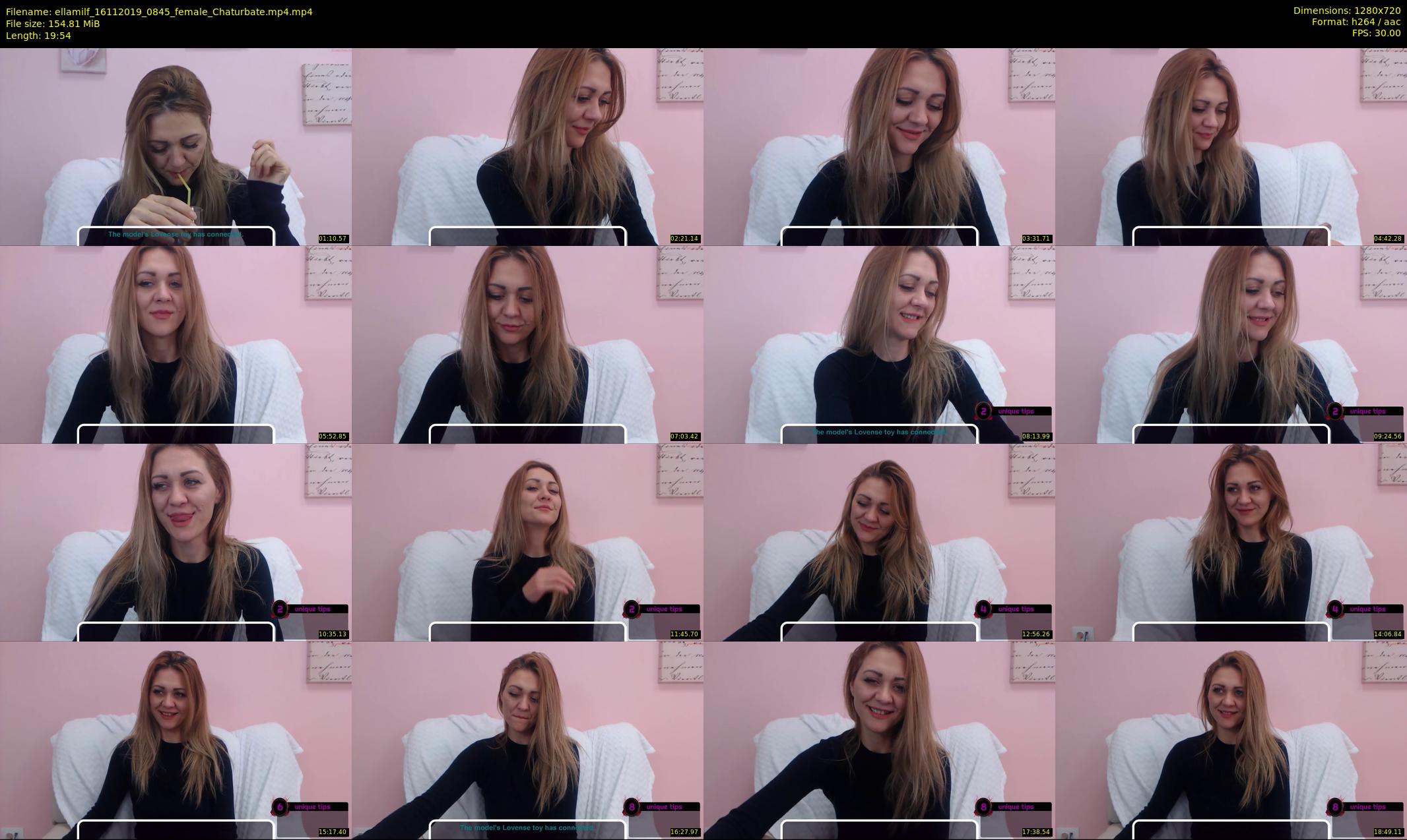 ellamilf — 20 minute Chaturbate female cam show recording, 720p, Nov 16, 2019