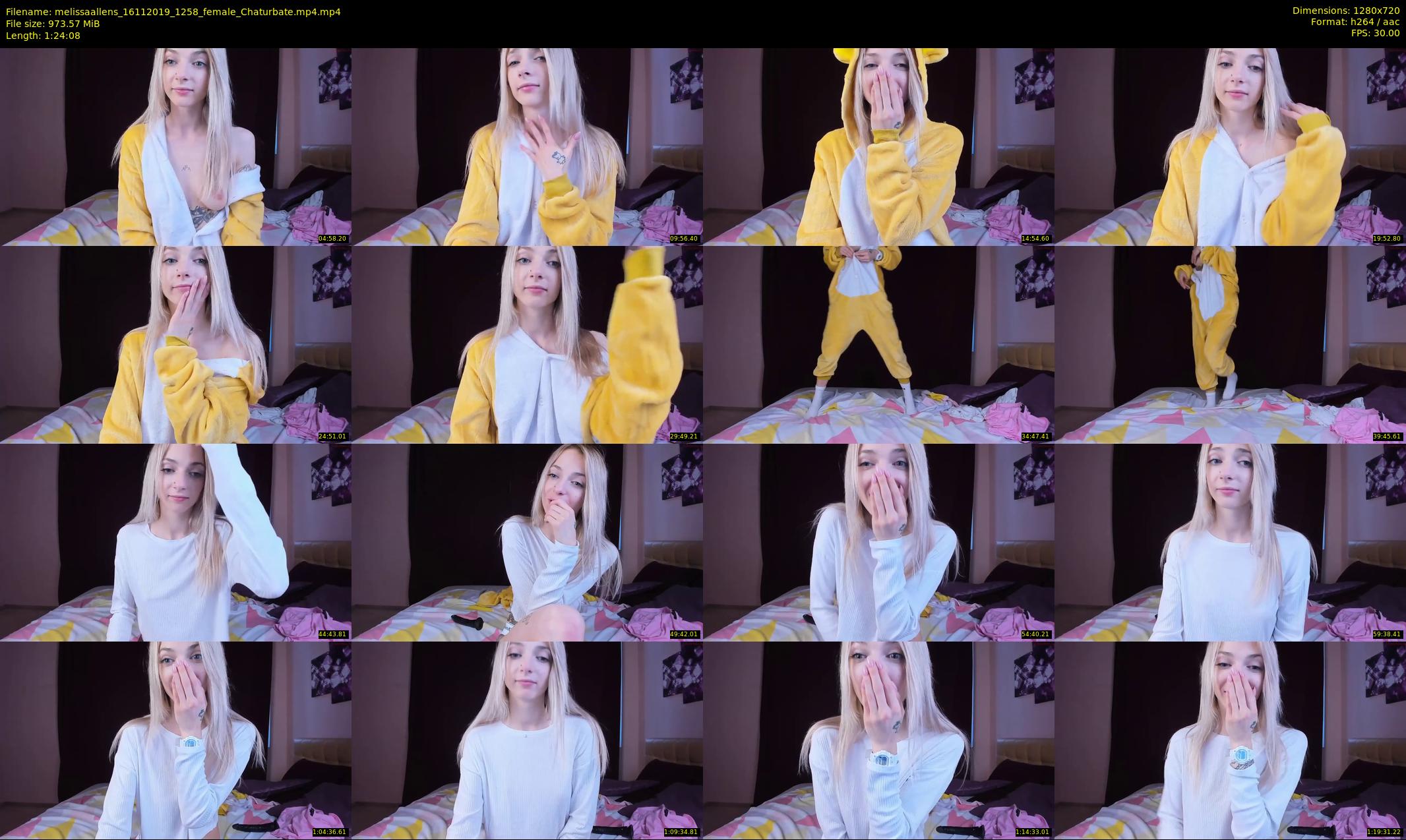 melissaallens — 85 minute Chaturbate female cam show recording, 720p, Nov 16, 2019