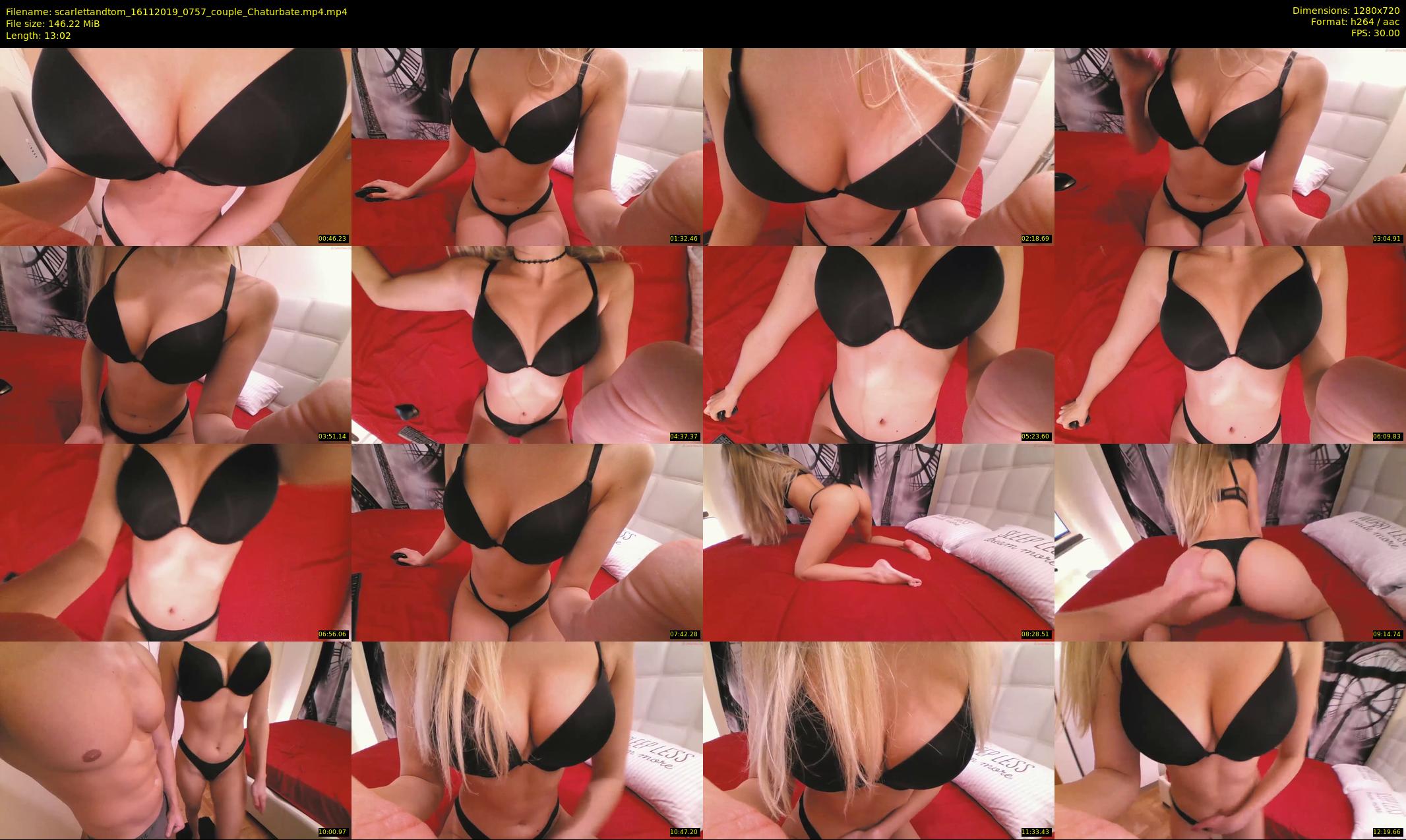 scarlettandtom — 14 minute Chaturbate couple cam show recording, 720p, Nov 16, 2019