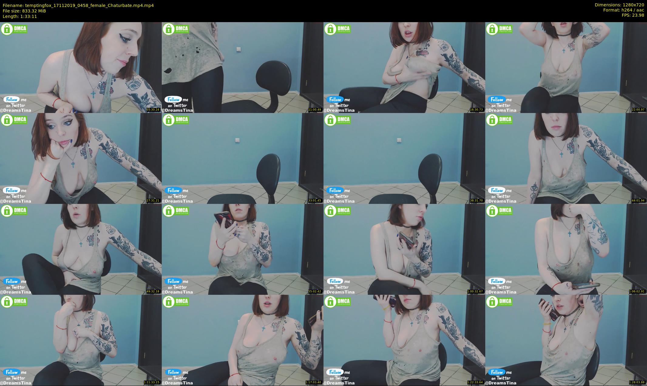 temptingfox — 94 minute Chaturbate female cam show recording, 720p, Nov 17, 2019