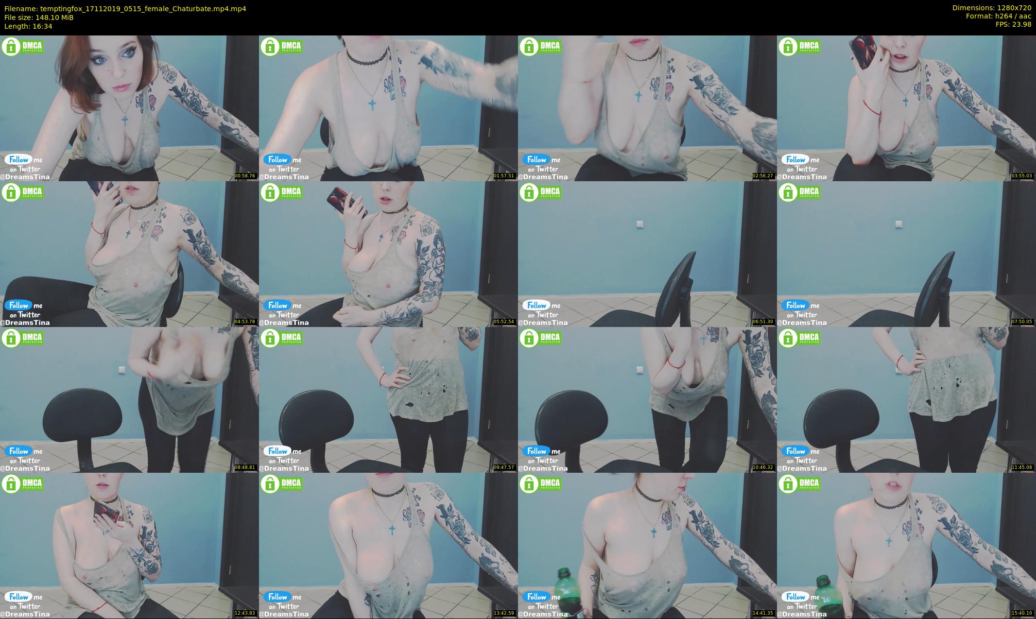 temptingfox — 17 minute Chaturbate female cam show recording, 720p, Nov 17, 2019