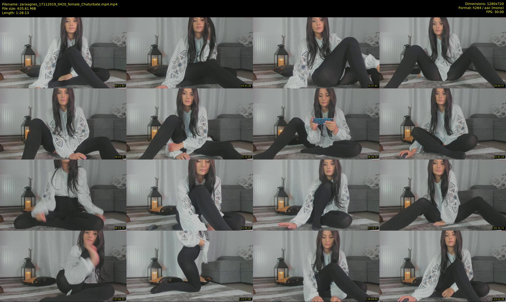 zaraagnes — 89 minute Chaturbate female cam show recording, 720p, Nov 17, 2019