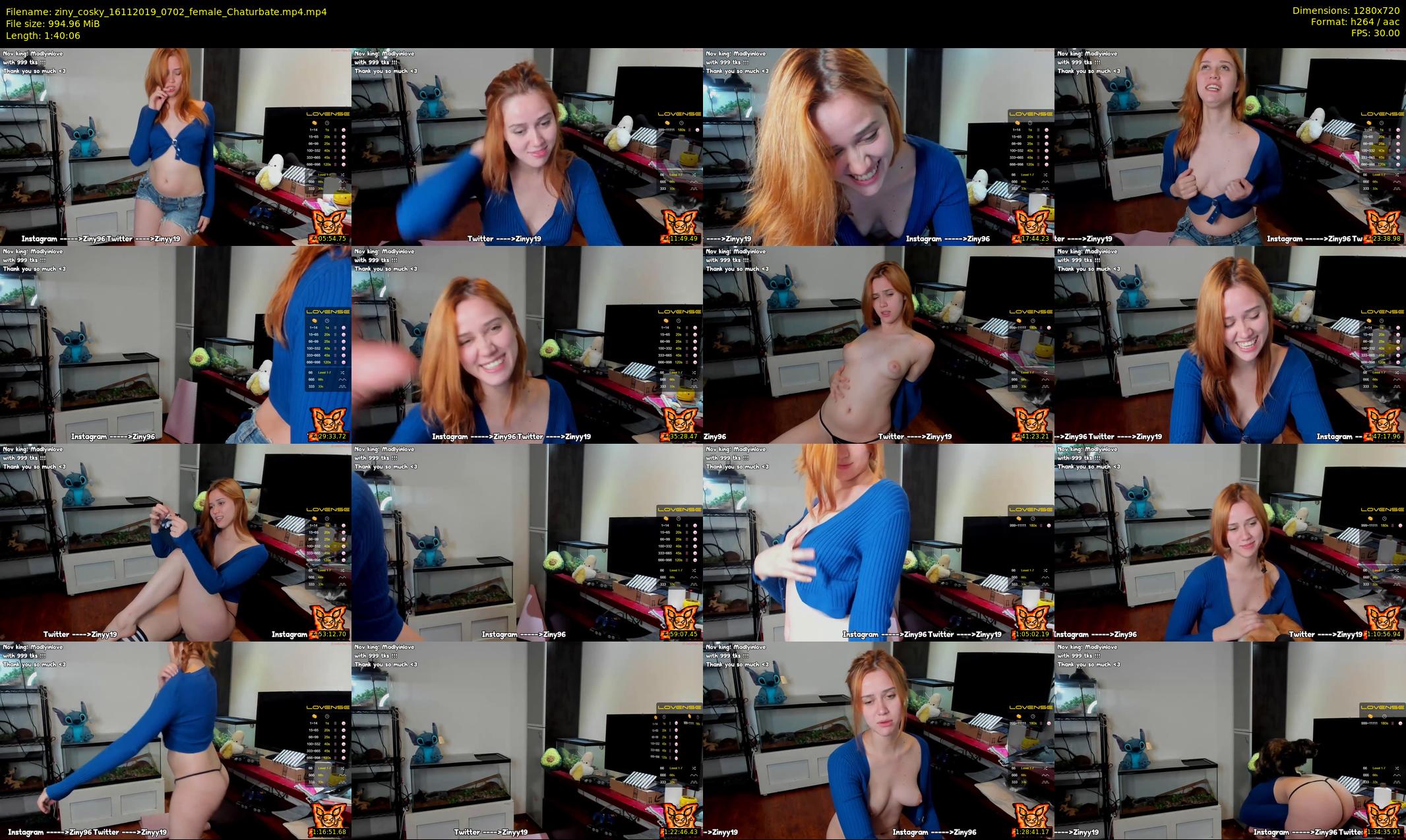 ziny_cosky — 101 minute Chaturbate female cam show recording, 720p, Nov 16, 2019