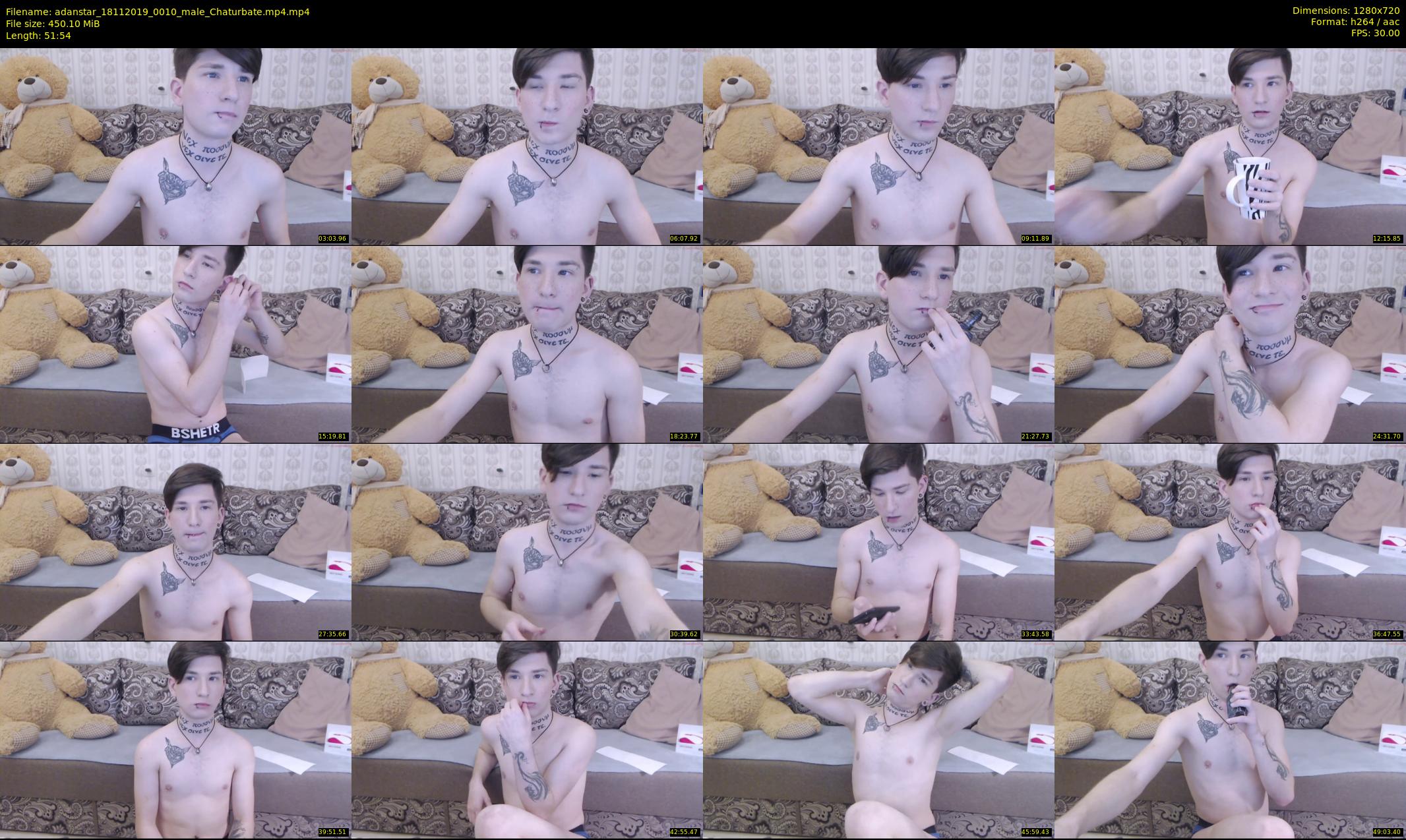 adanstar — 52 minute Chaturbate male cam show recording, 720p, Nov 18, 2019