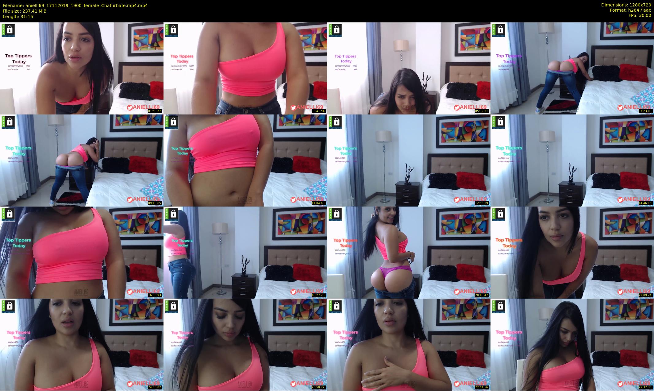 anielli69 — 32 minute Chaturbate female cam show recording, 720p, Nov 17, 2019