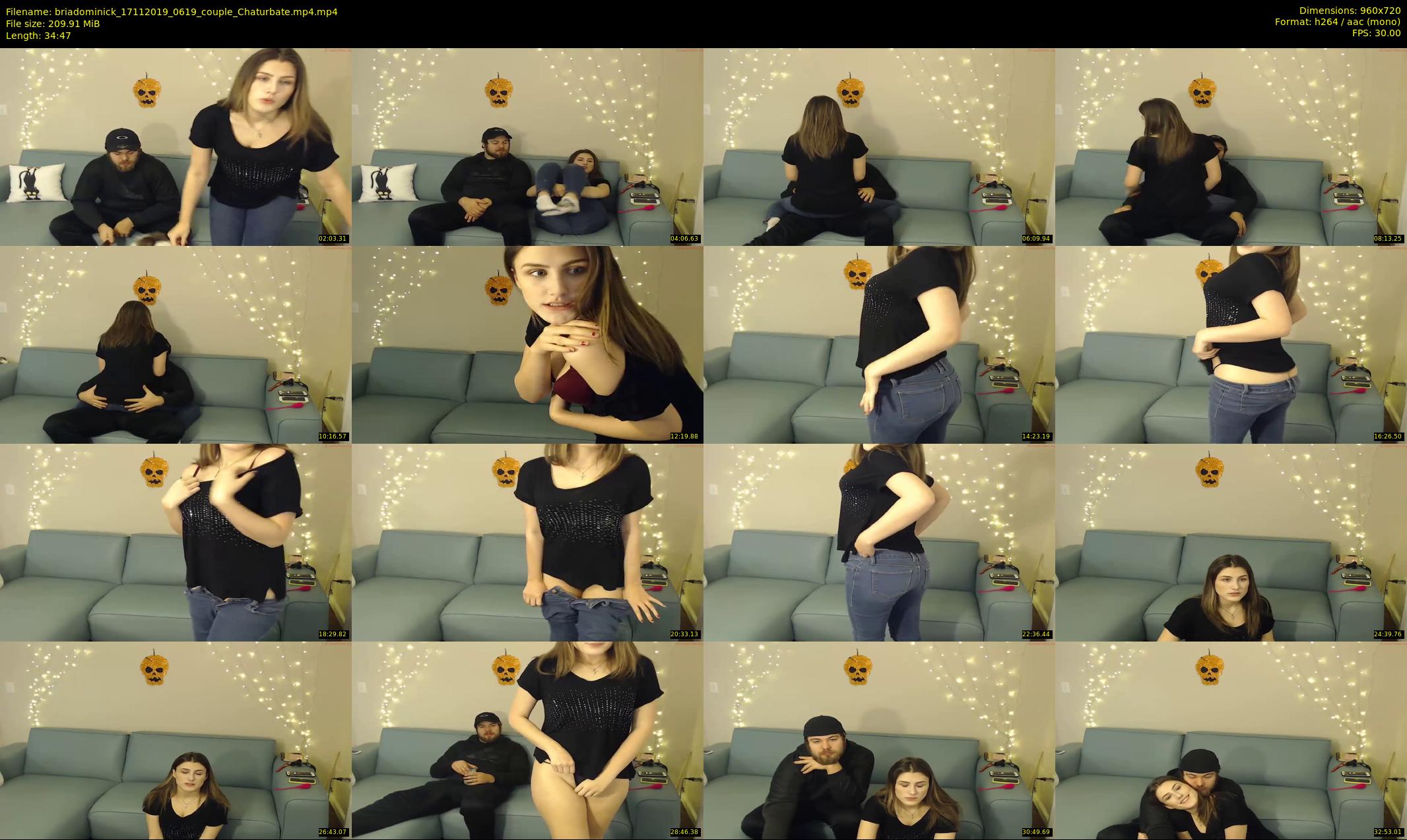 briadominick — 35 minute Chaturbate couple cam show recording, 720p, Nov 17, 2019