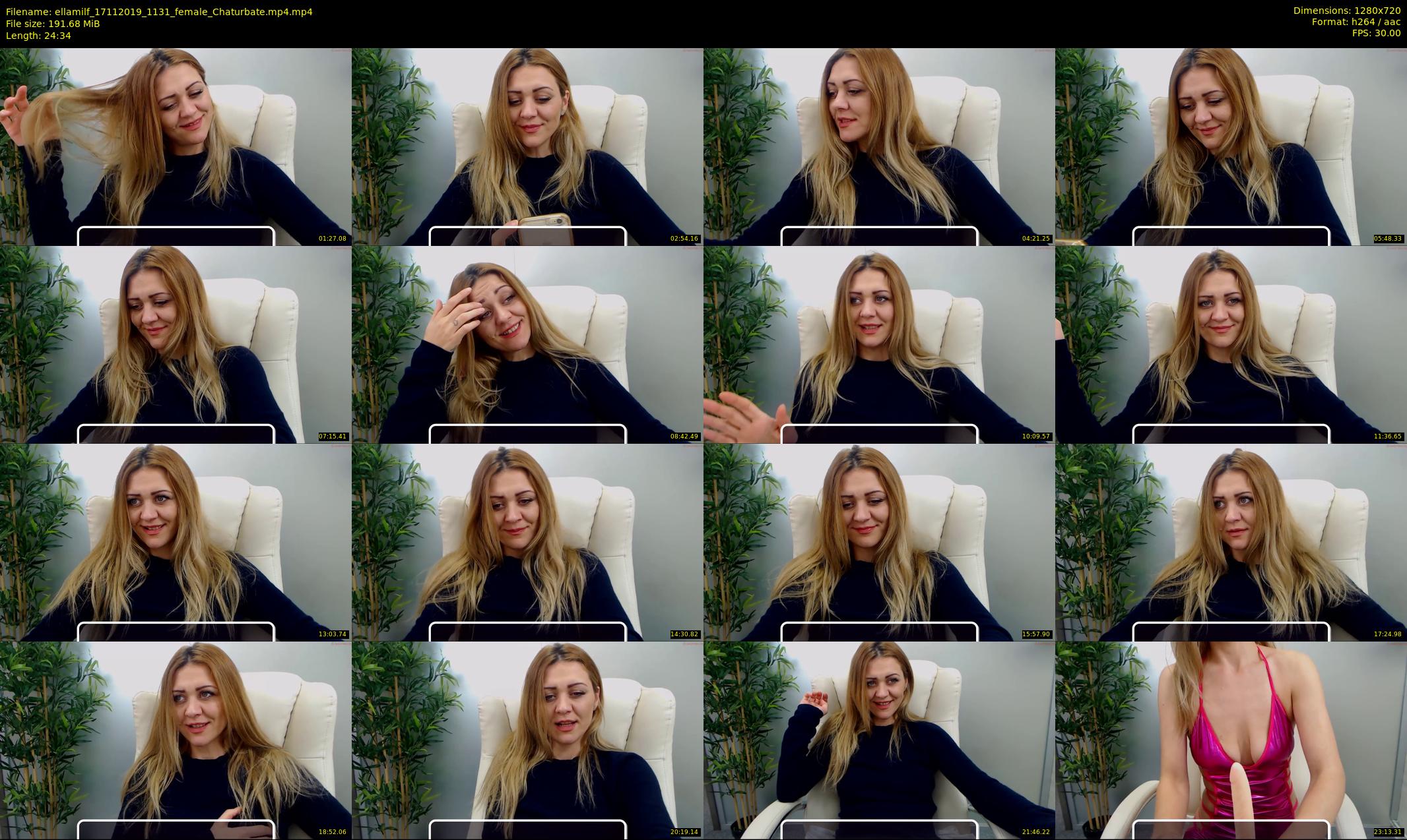 ellamilf — 25 minute Chaturbate female cam show recording, 720p, Nov 17, 2019