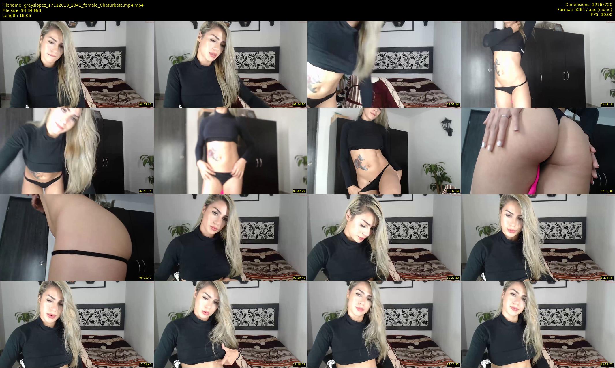 greyslopez — 17 minute Chaturbate female cam show recording, 720p, Nov 17, 2019