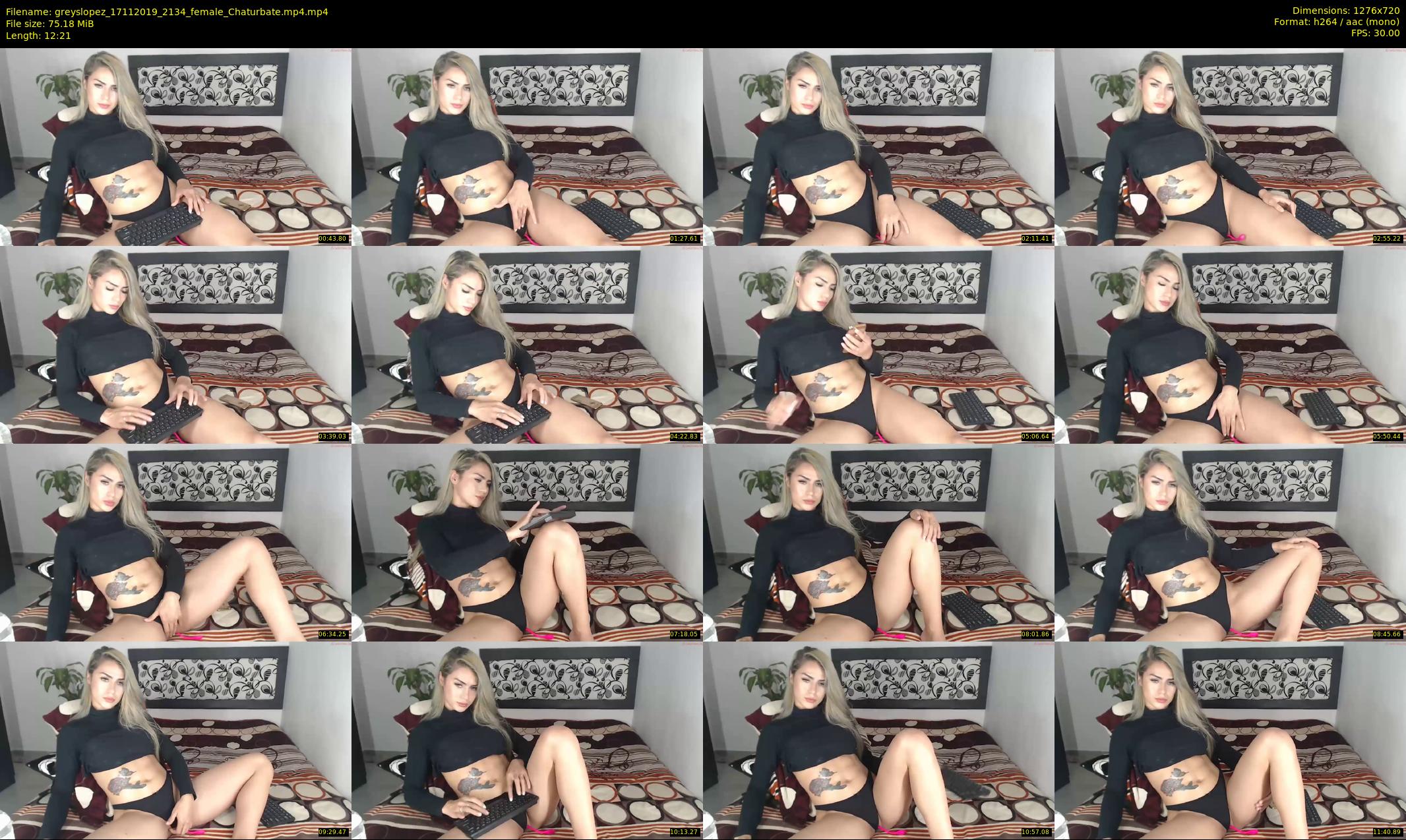 greyslopez — 13 minute Chaturbate female cam show recording, 720p, Nov 17, 2019