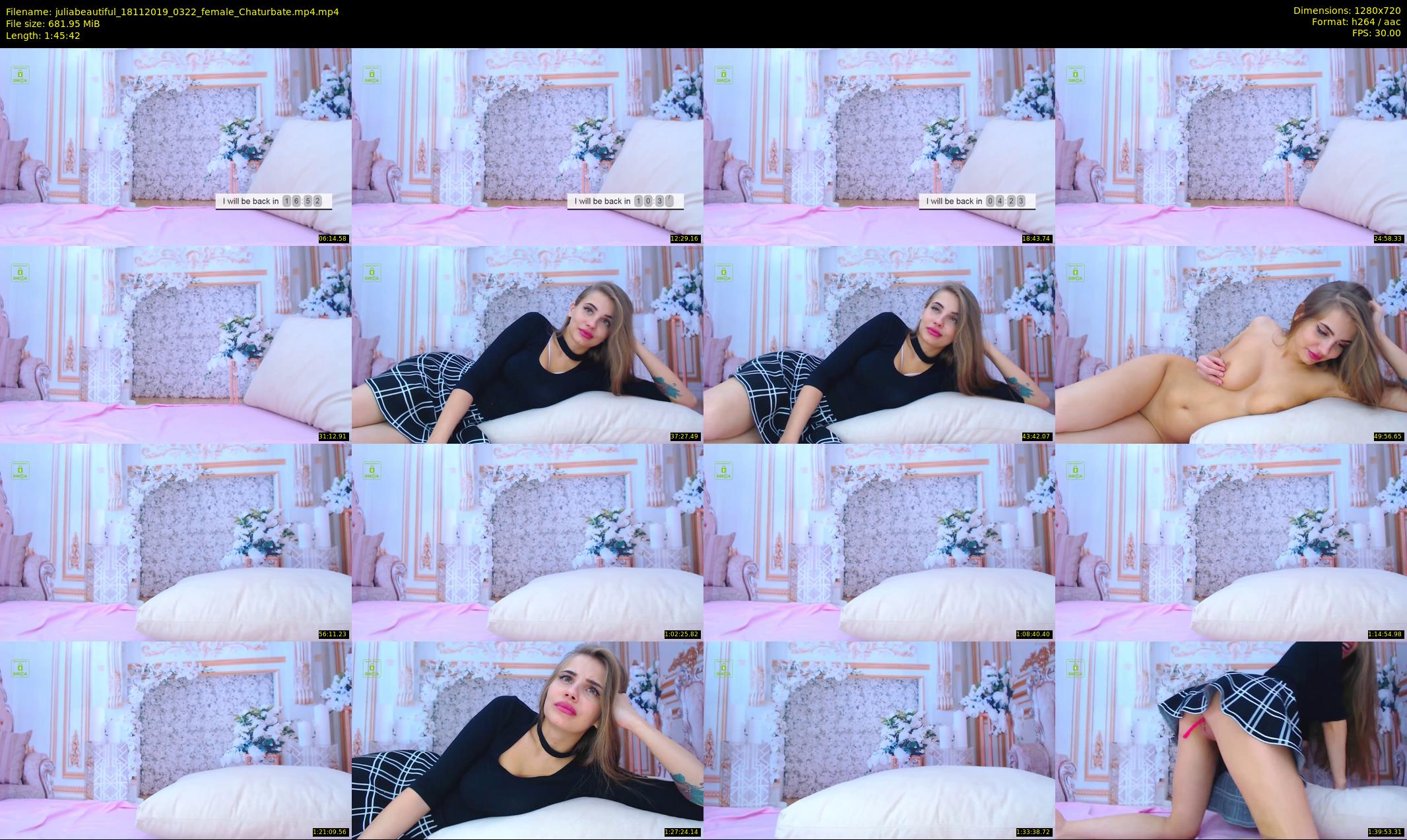 juliabeautiful — 106 minute Chaturbate female cam show recording, 720p, Nov 18, 2019