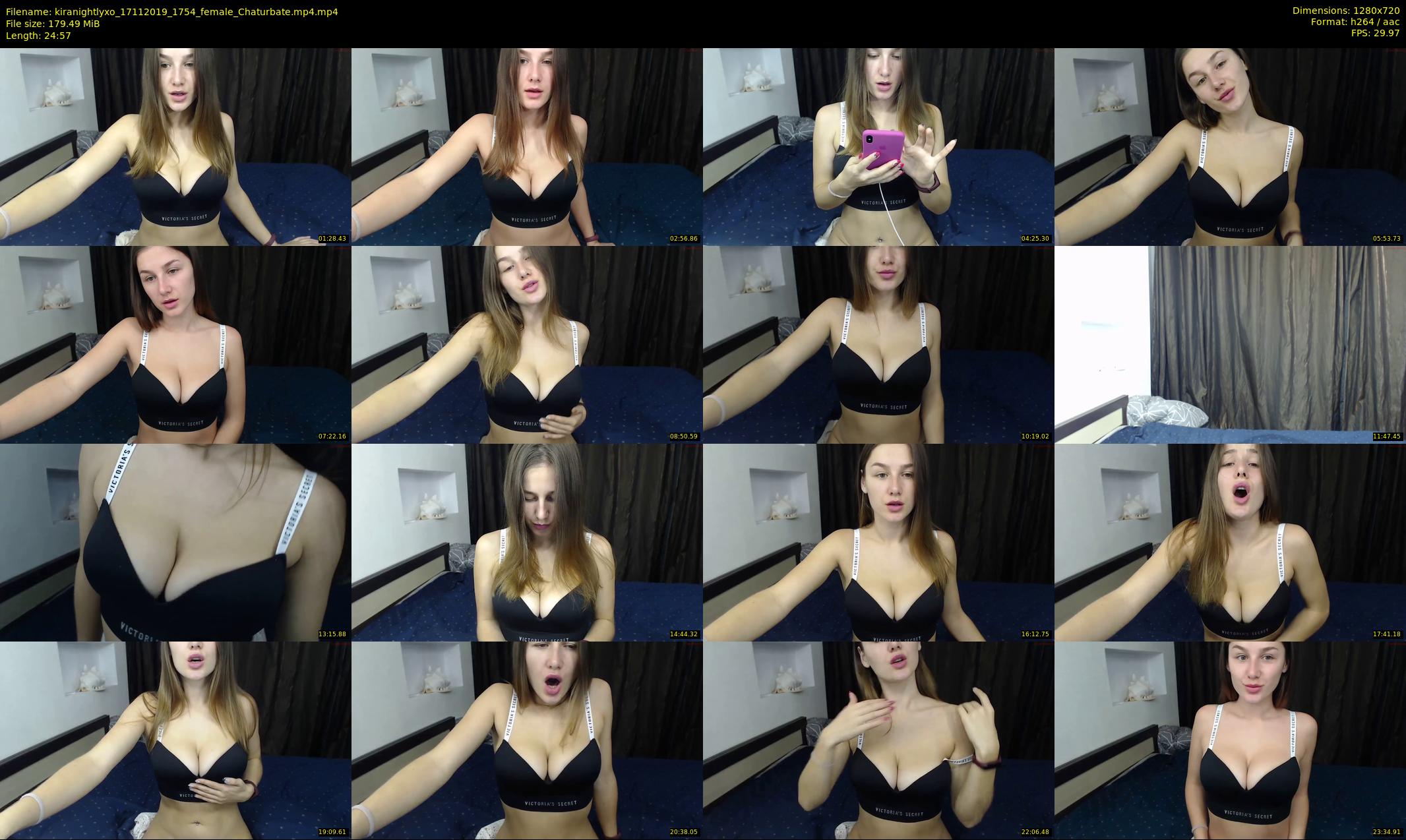 kiranightlyxo — 25 minute Chaturbate female cam show recording, 720p, Nov 17, 2019