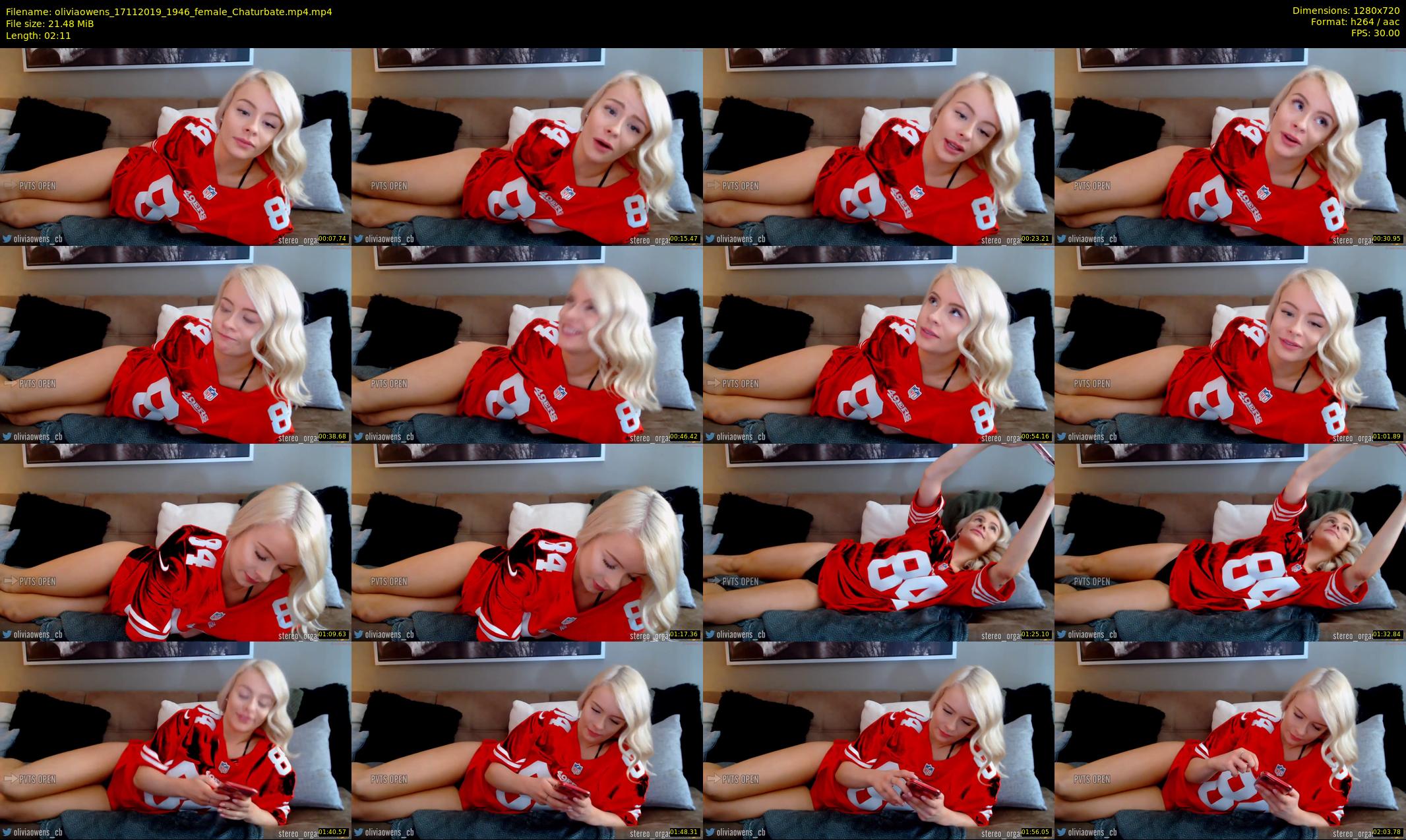oliviaowens — 3 minute Chaturbate female cam show recording, 720p, Nov 17, 2019