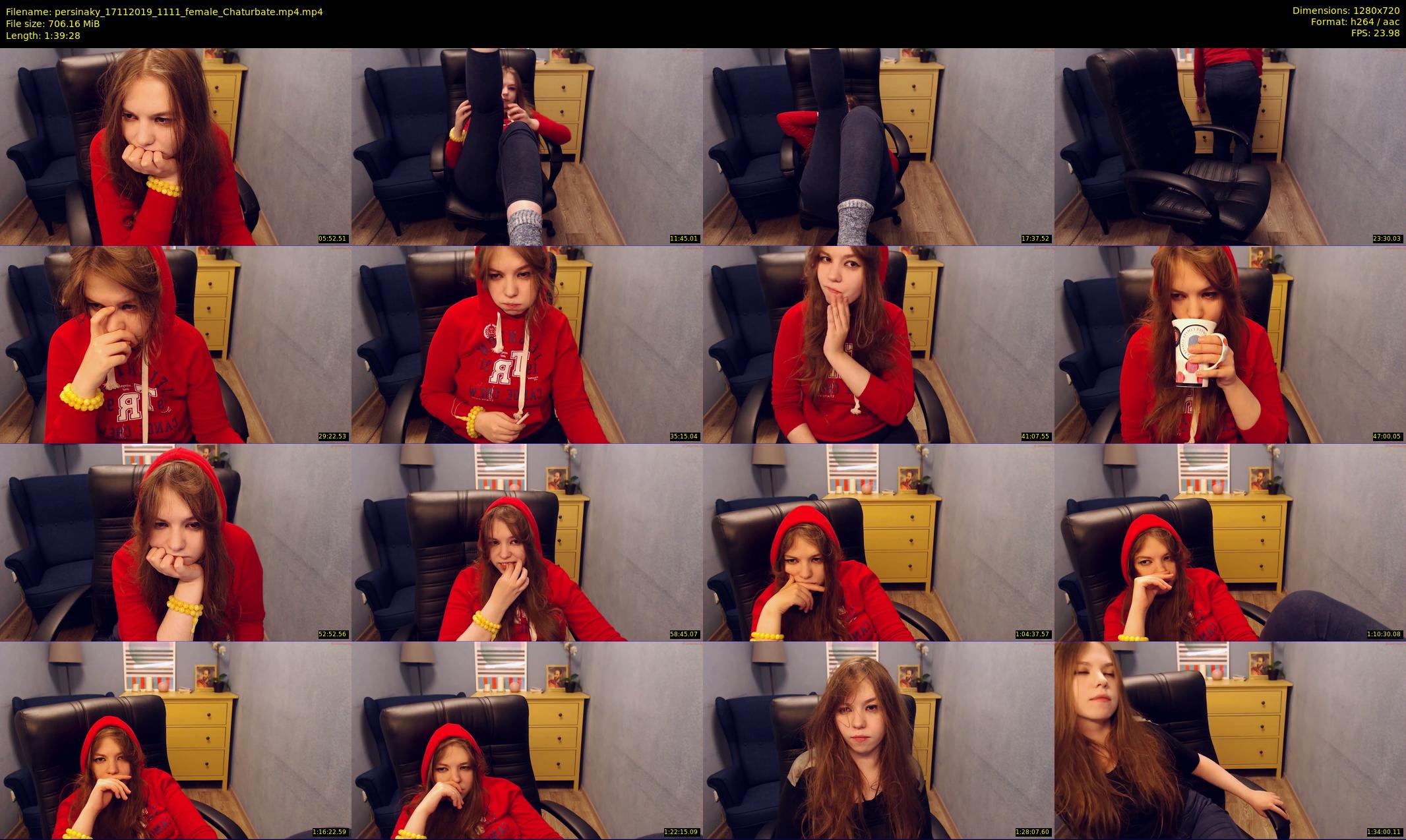 persinaky — 100 minute Chaturbate female cam show recording, 720p, Nov 17, 2019