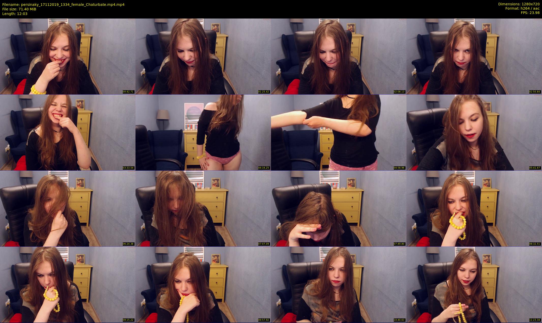 persinaky — 13 minute Chaturbate female cam show recording, 720p, Nov 17, 2019