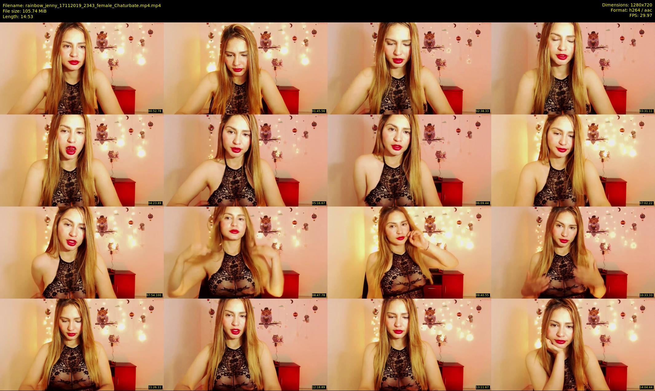 rainbow_jenny — 15 minute Chaturbate female cam show recording, 720p, Nov 17, 2019