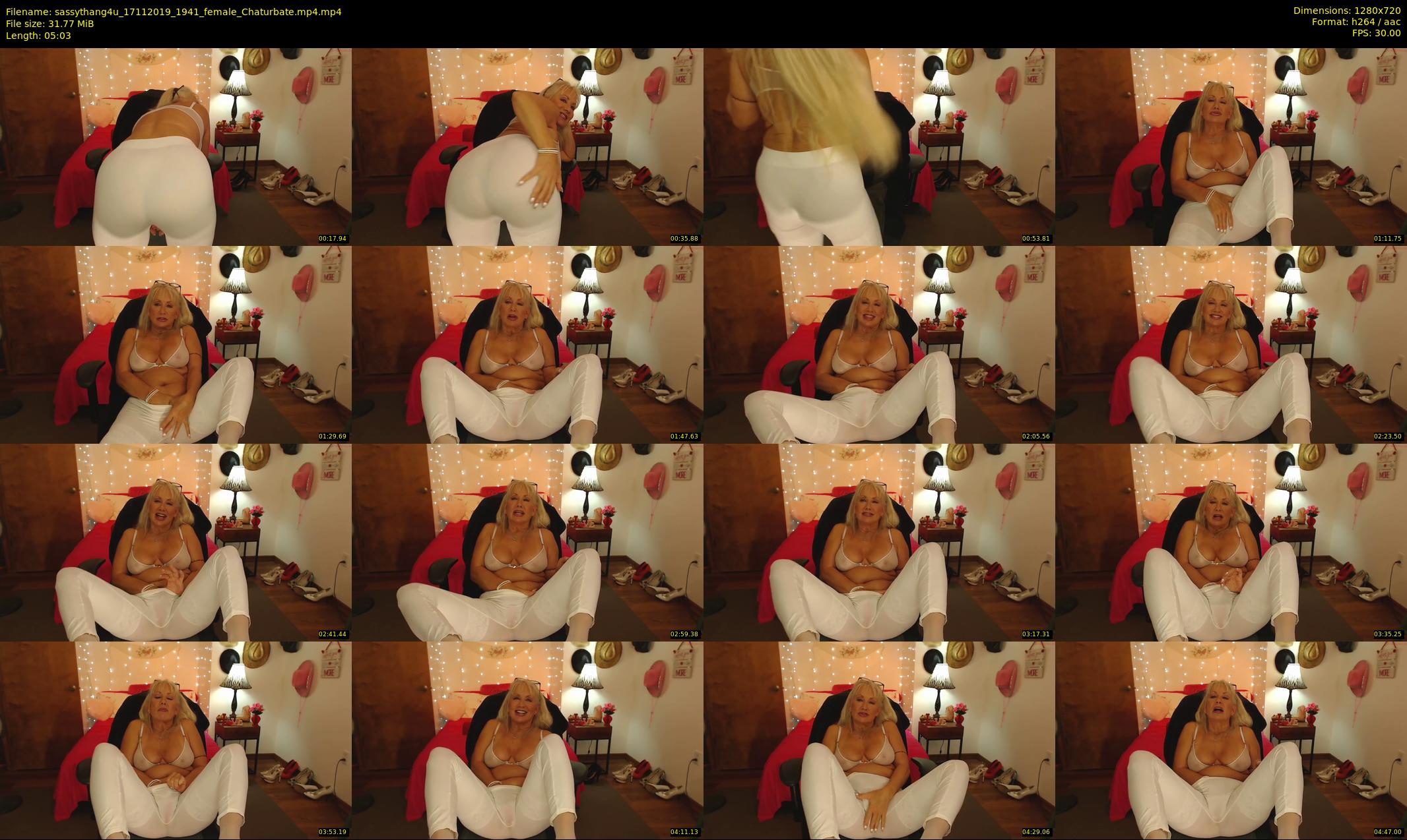 sassythang4u — 6 minute Chaturbate female cam show recording, 720p, Nov 17, 2019