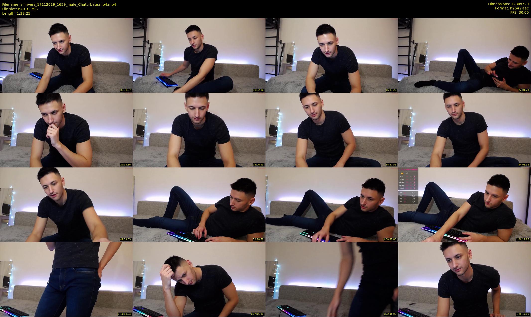 slimvers — 94 minute Chaturbate male cam show recording, 720p, Nov 17, 2019