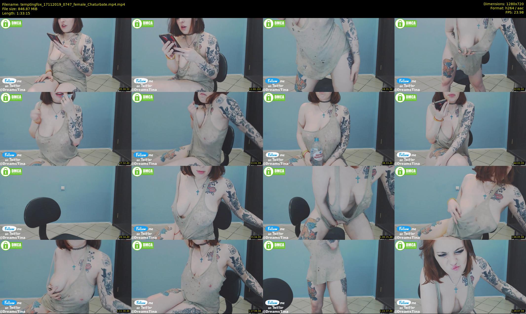 temptingfox — 94 minute Chaturbate female cam show recording, 720p, Nov 17, 2019