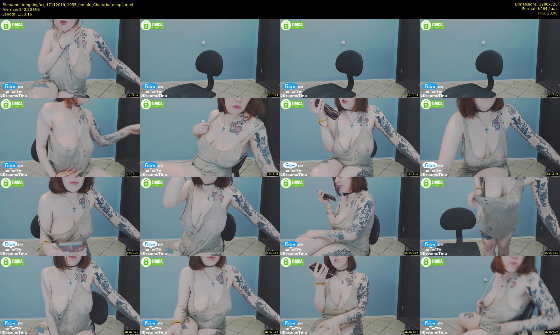 temptingfox — 94 minute Chaturbate female cam show recording, 720p, Nov 17, 2019