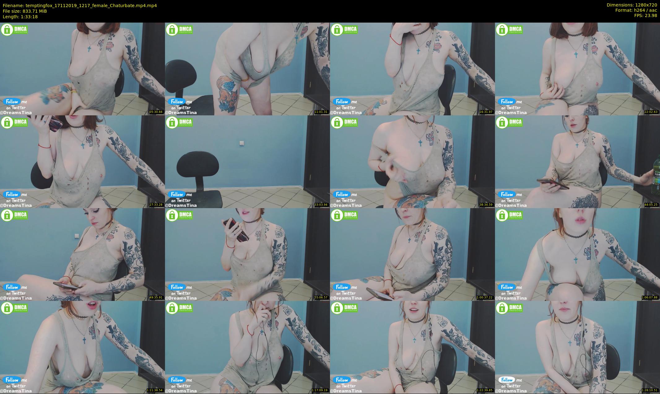 temptingfox — 94 minute Chaturbate female cam show recording, 720p, Nov 17, 2019