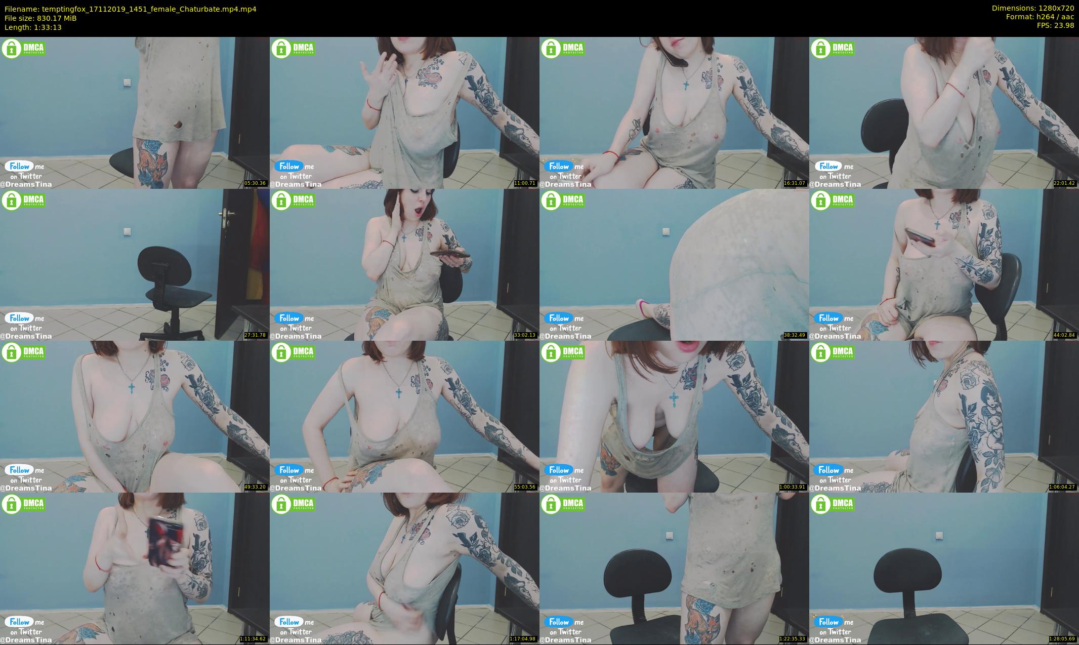 temptingfox — 94 minute Chaturbate female cam show recording, 720p, Nov 17, 2019