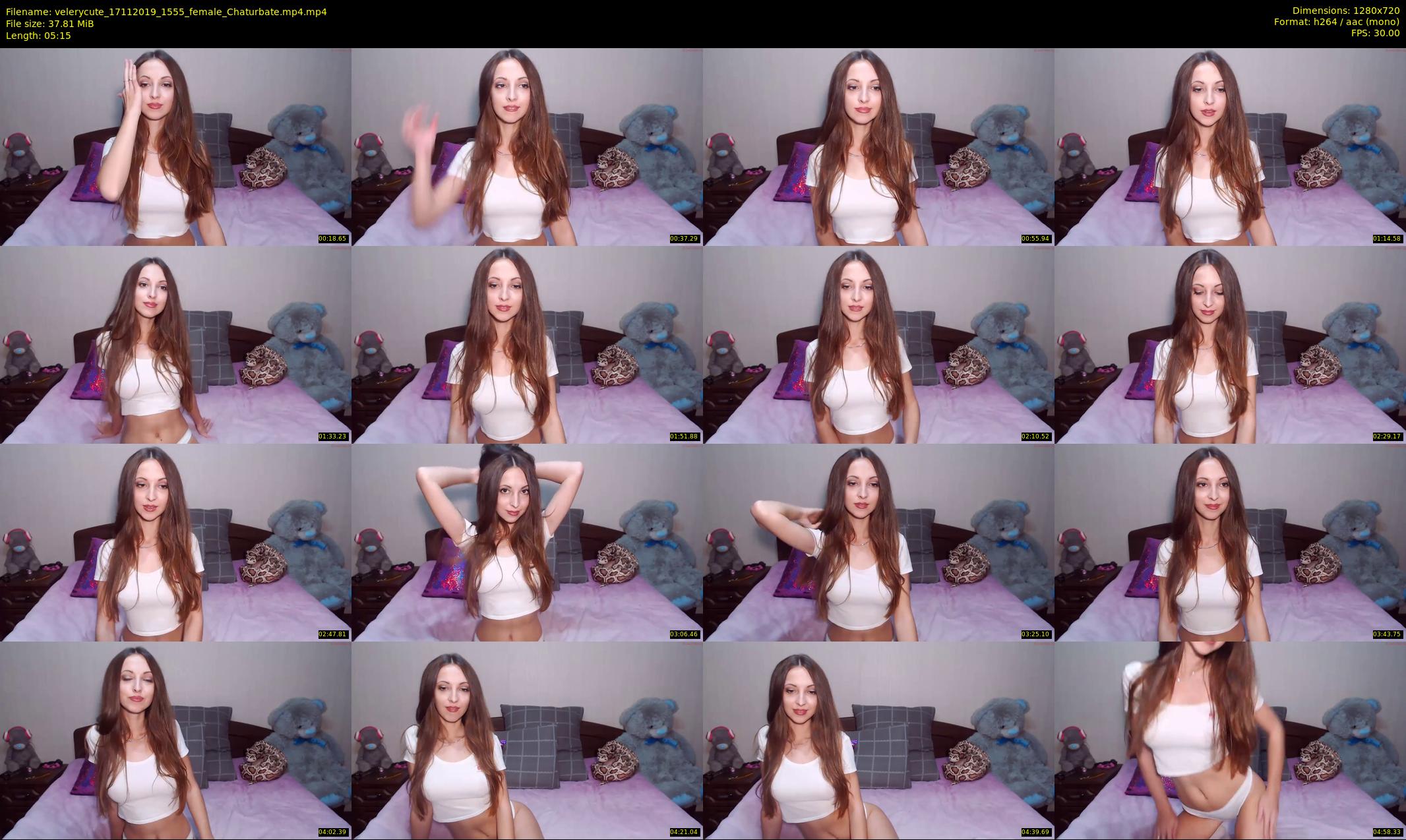velerycute — 6 minute Chaturbate female cam show recording, 720p, Nov 17, 2019