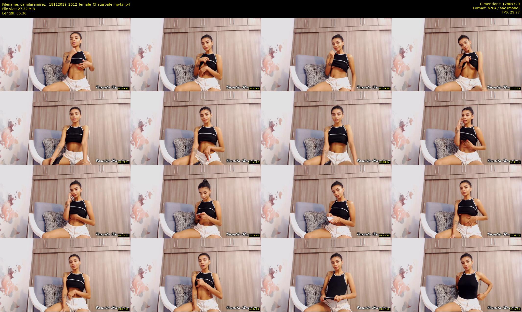 camilaramirez_ — 6 minute Chaturbate female cam show recording, 720p, Nov 18, 2019