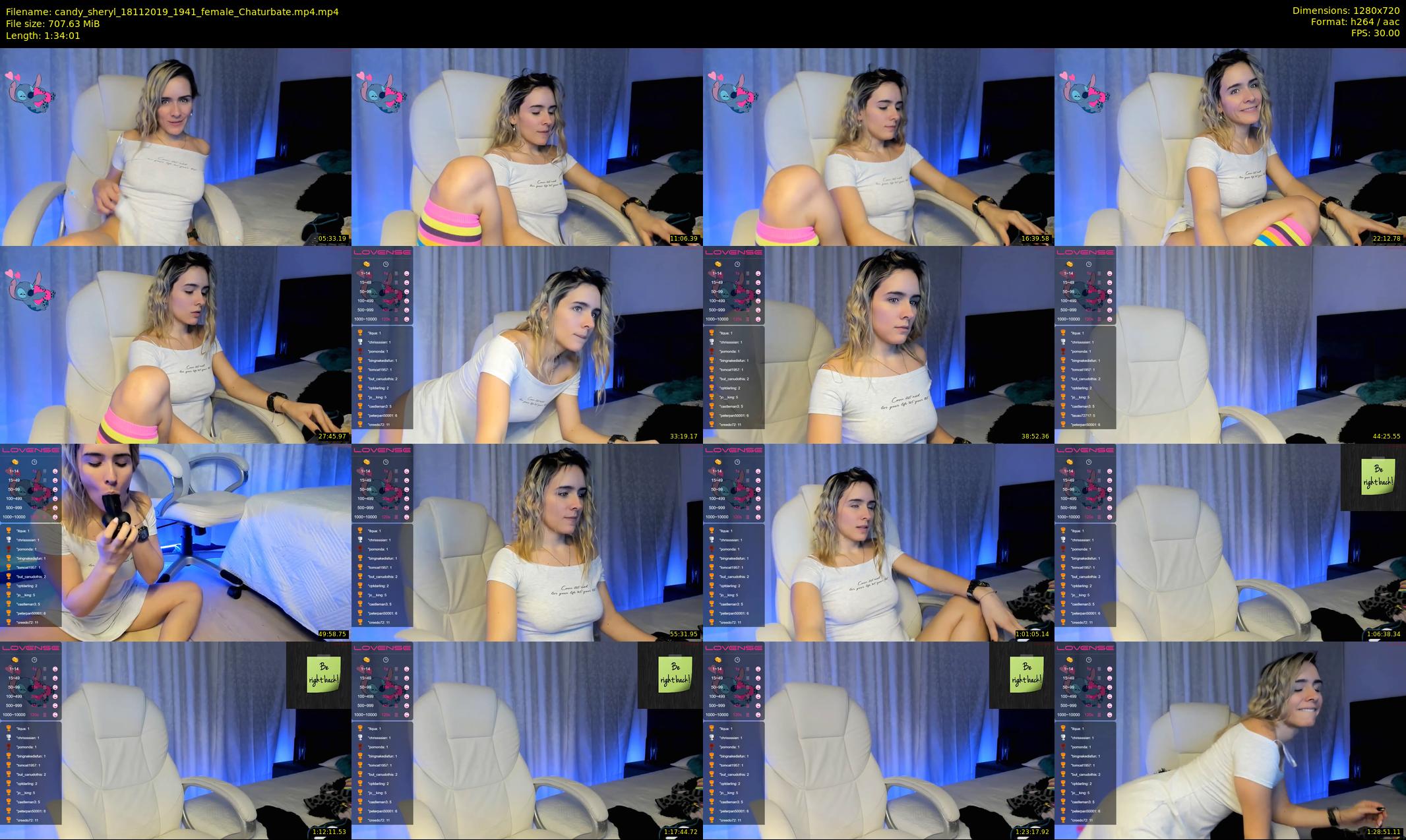 candy_sheryl — 95 minute Chaturbate female cam show recording, 720p, Nov 18, 2019