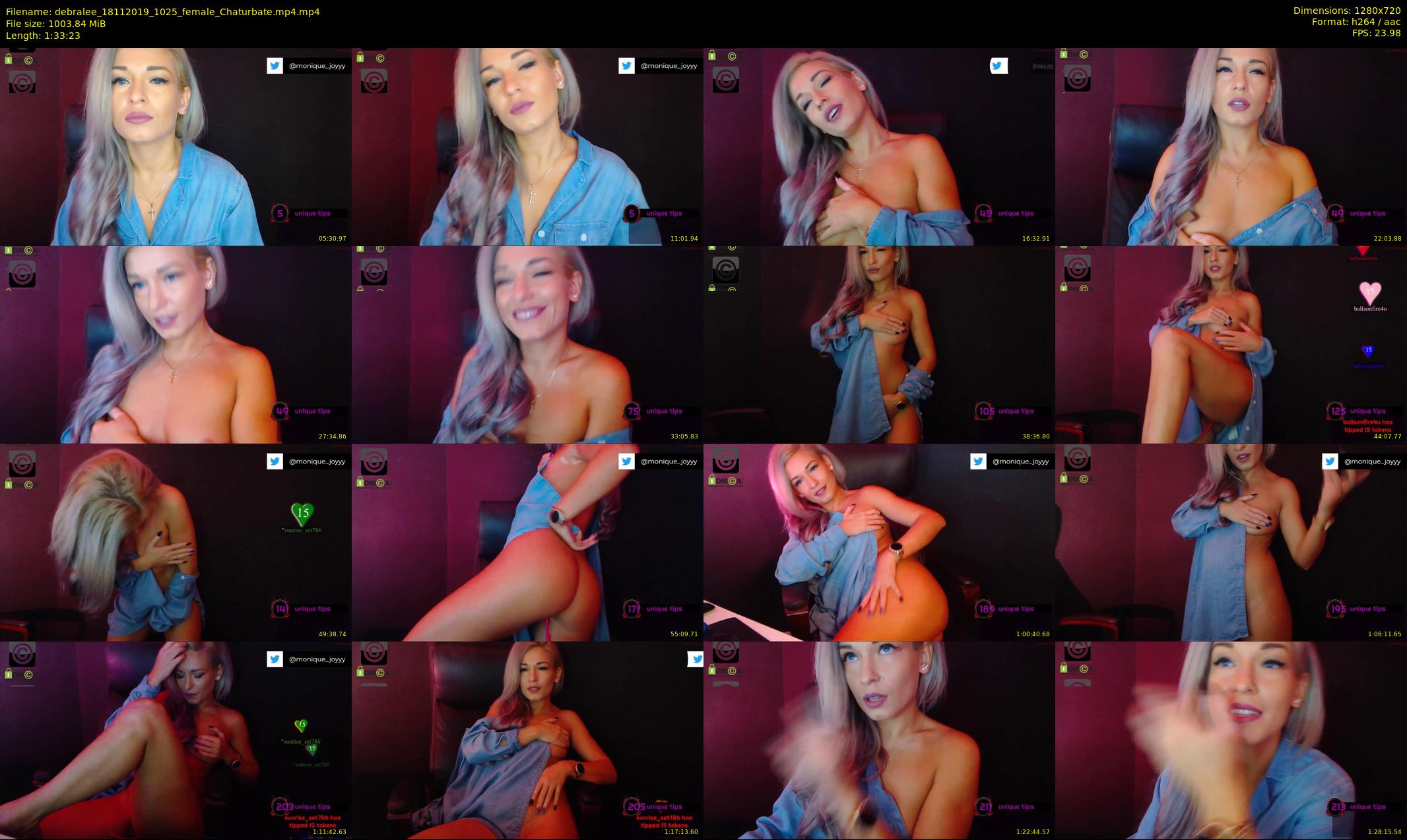 debralee — 94 minute Chaturbate female cam show recording, 720p, Nov 18, 2019