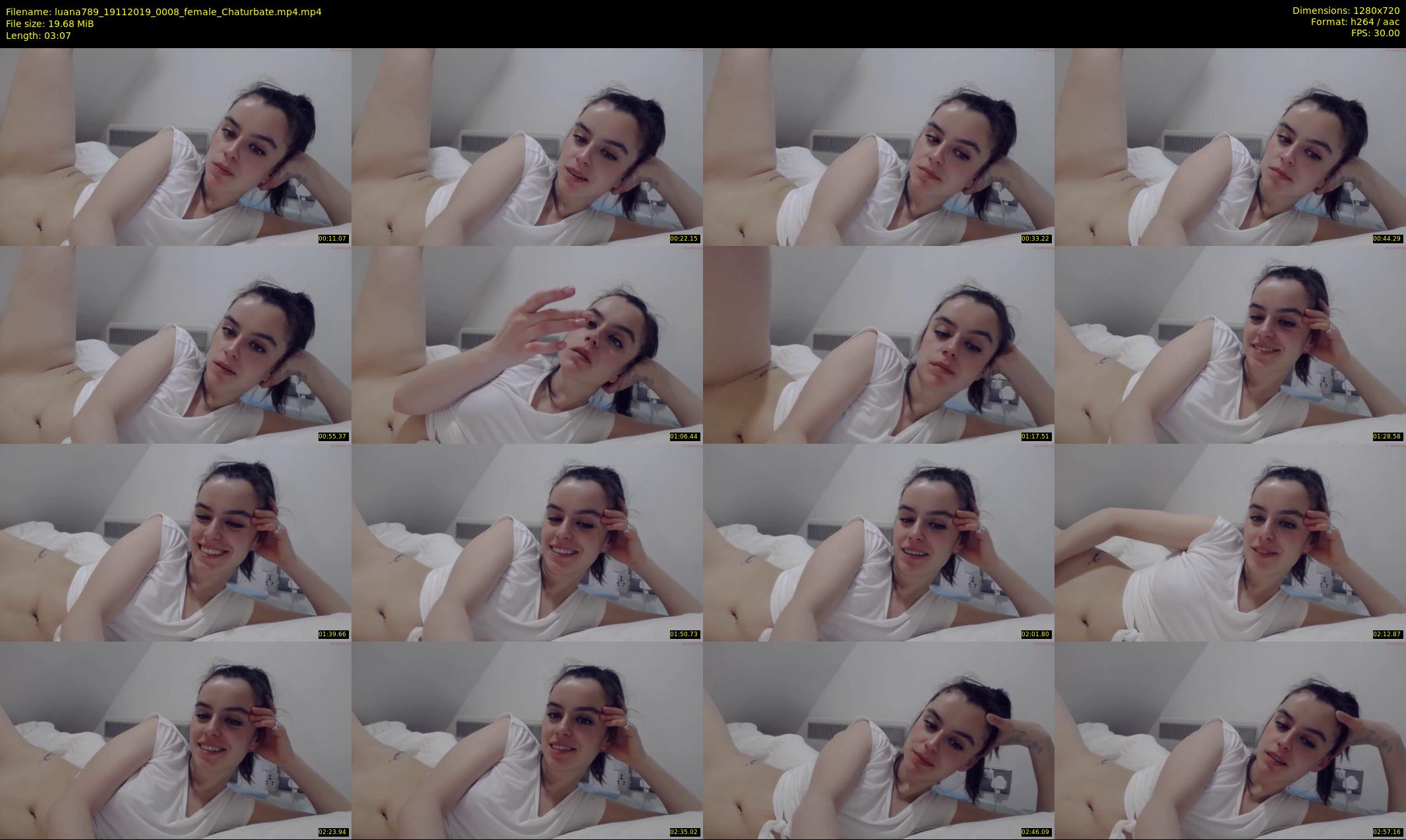 luana789 — 4 minute Chaturbate female cam show recording, 720p, Nov 19, 2019