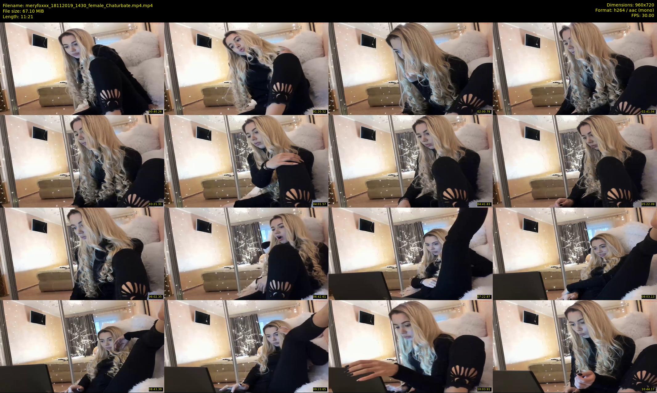 meryfoxxx — 12 minute Chaturbate female cam show recording, 720p, Nov 18, 2019
